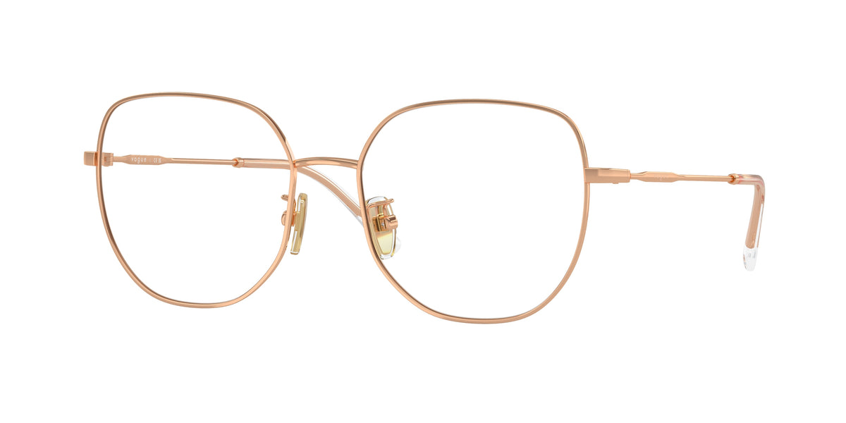 Vogue VO4296D Irregular Eyeglasses 5152-Rose Gold 54-140-17 - Color Map Gold