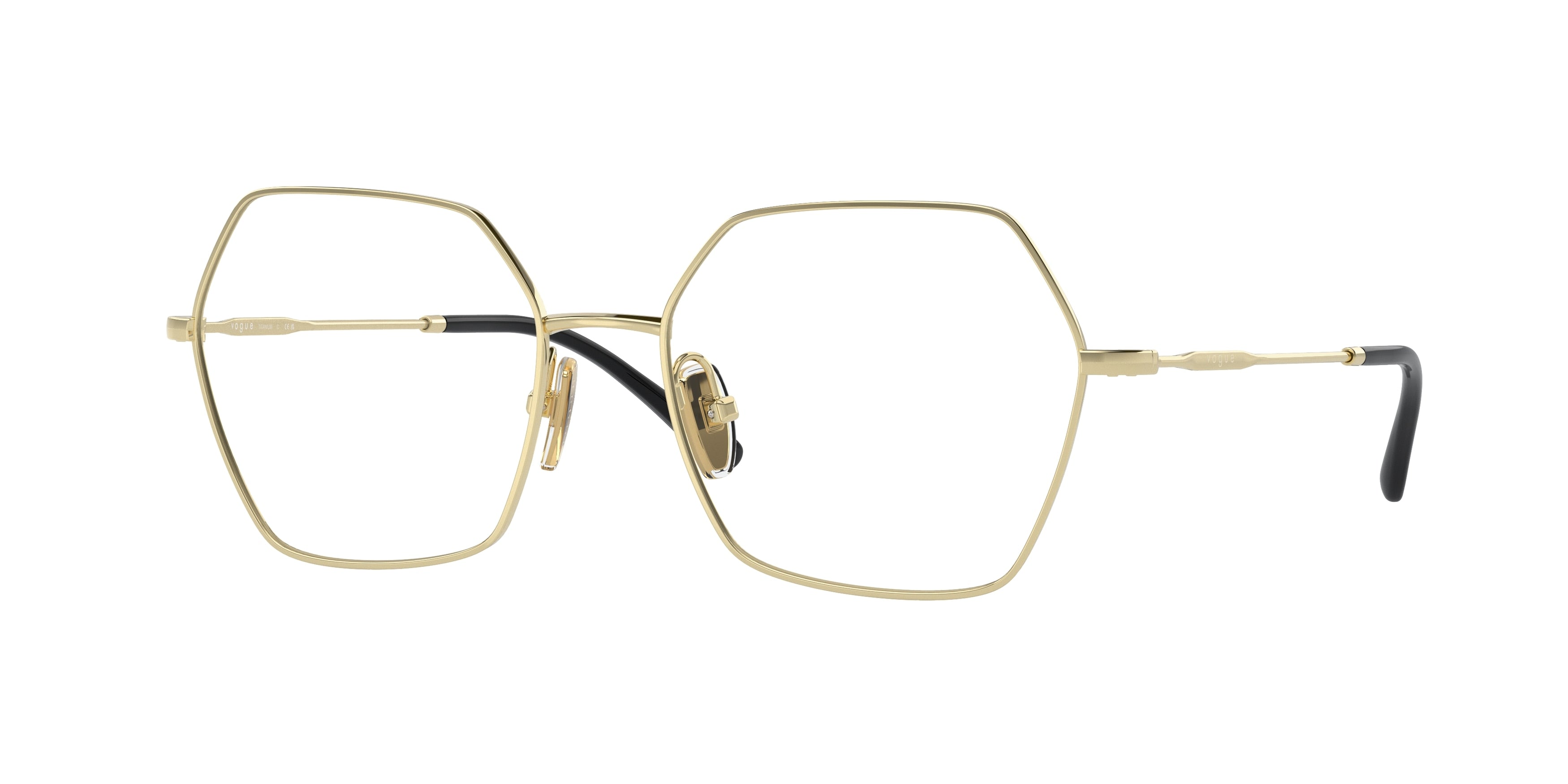 Vogue VO4297T Irregular Eyeglasses 5191-Light Gold 53-140-17 - Color Map Gold