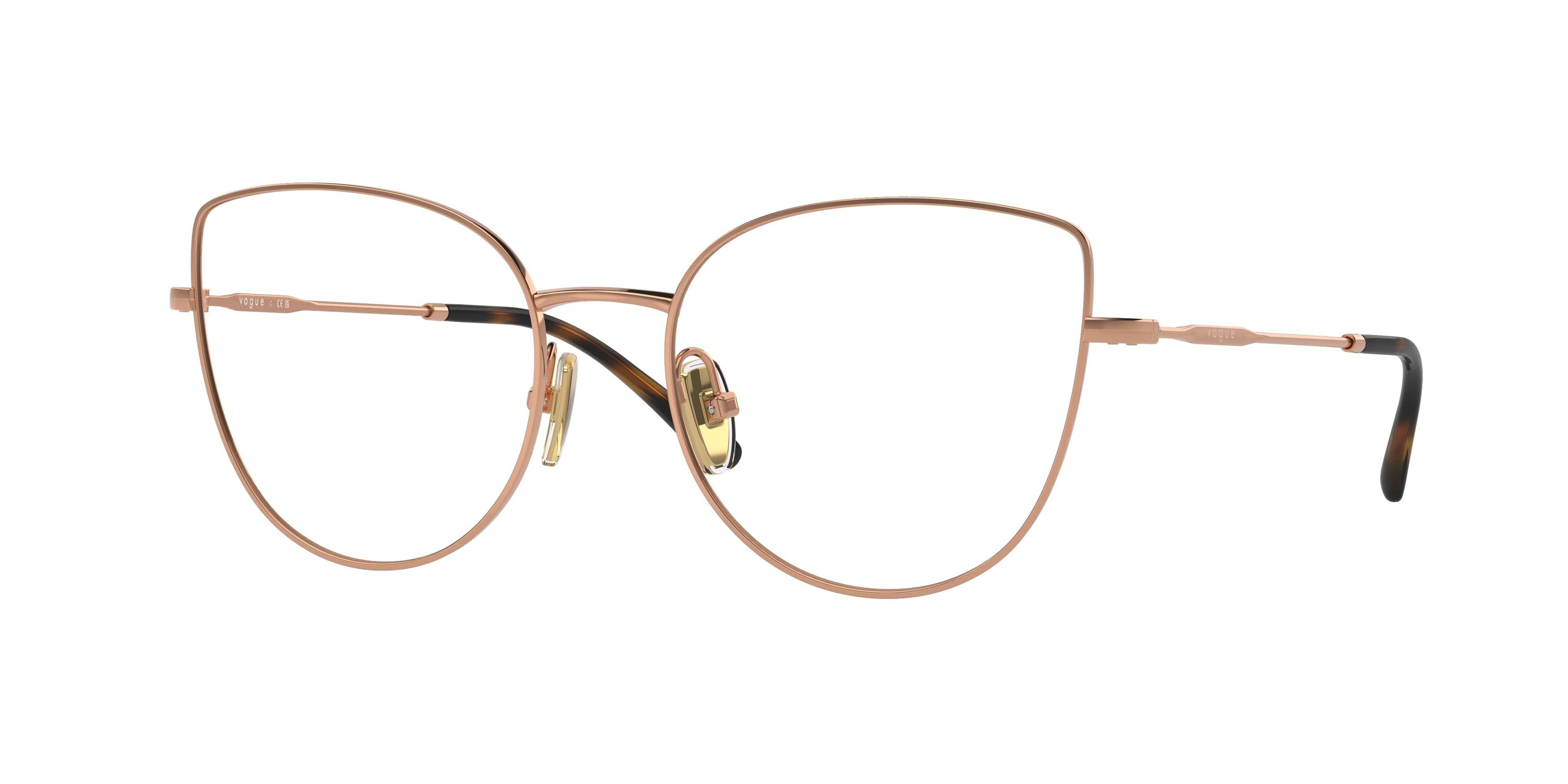 Vogue VO4298T Cat Eye Eyeglasses  5192-Rose Gold 53-140-18 - Color Map Gold
