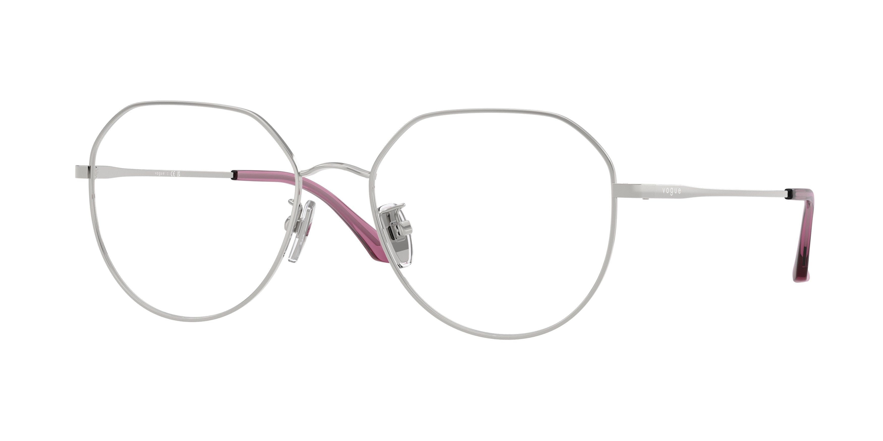 Vogue VO4301D Irregular Eyeglasses 323-Silver 55-145-18 - Color Map Silver