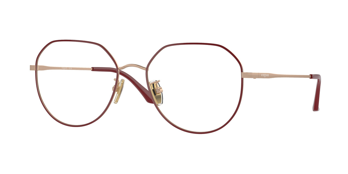Vogue VO4301D Irregular Eyeglasses 5089-Top Fuchsia/Matte Rose Gold 55-145-18 - Color Map Pink
