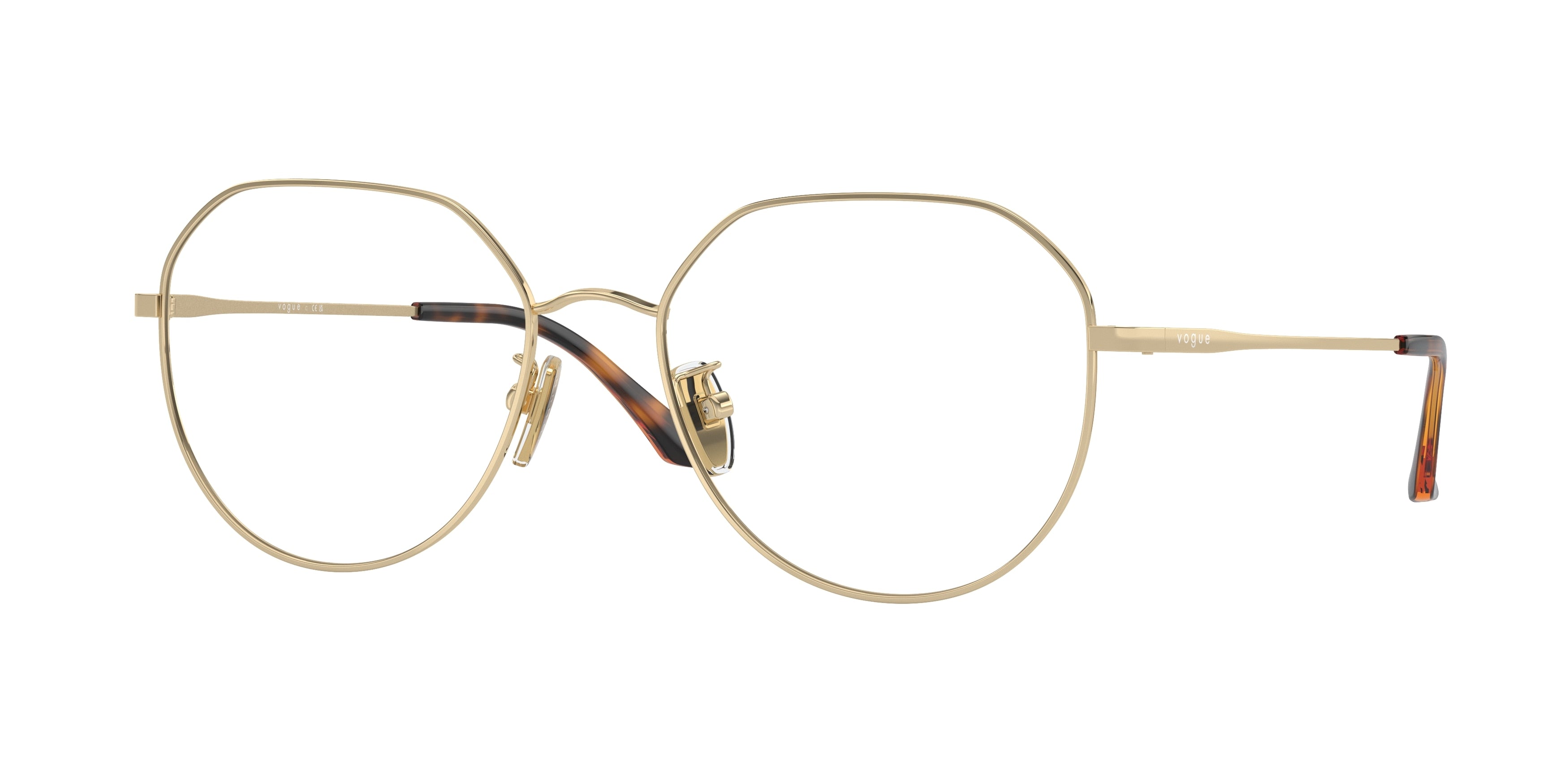 Vogue VO4301D Irregular Eyeglasses 848-Pale Gold 55-145-18 - Color Map Gold