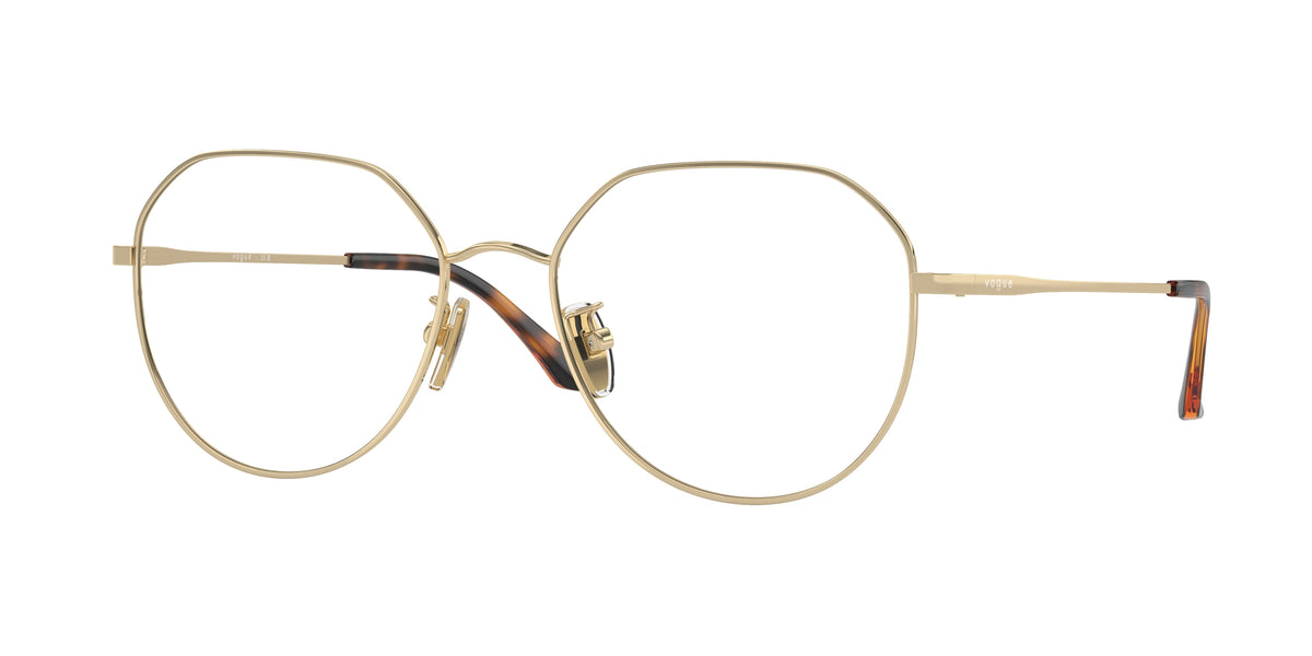 Vogue VO4301D Irregular Eyeglasses 848-Pale Gold 55-145-18 - Color Map Gold