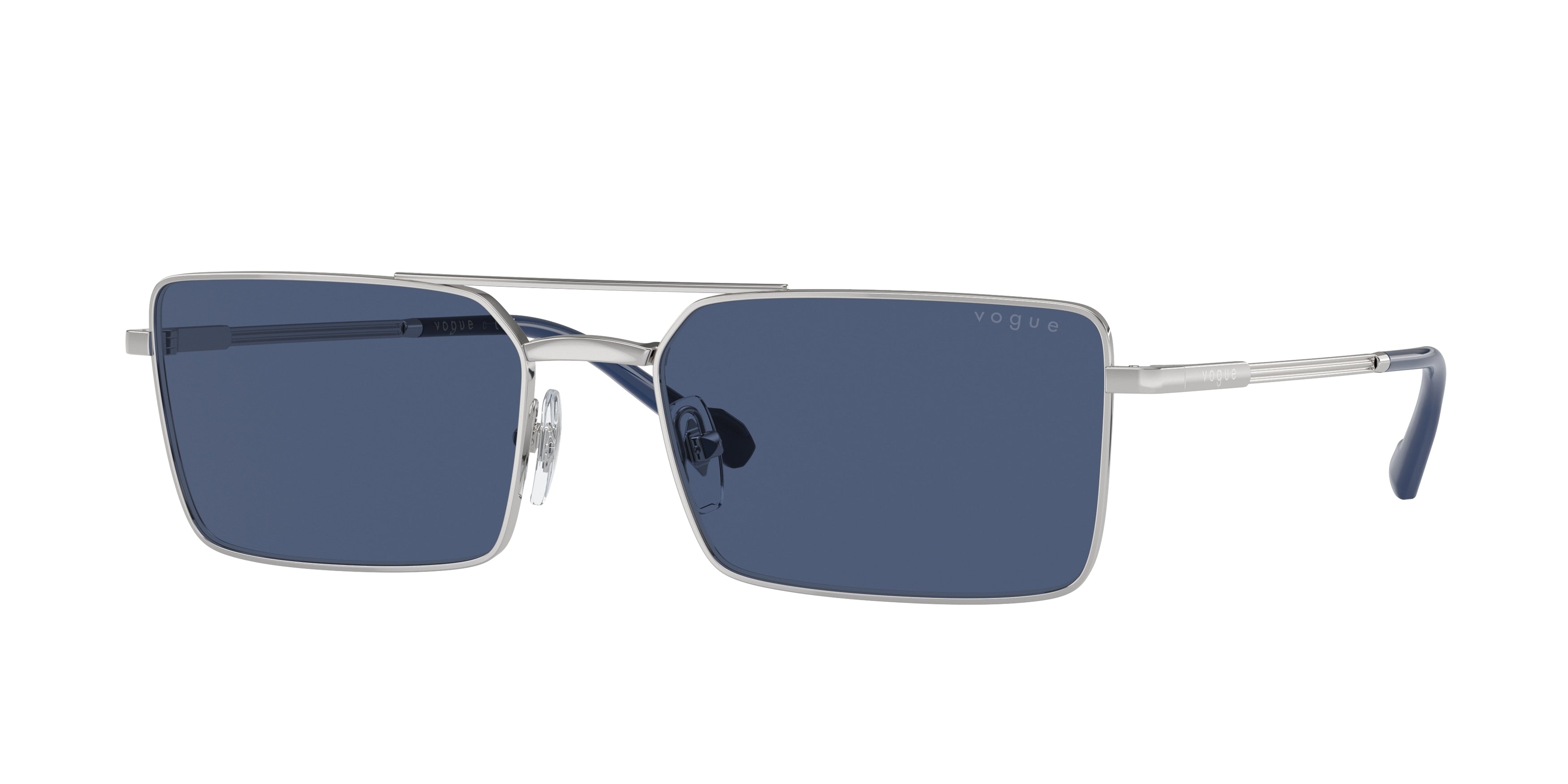 Vogue VO4309S Rectangle Sunglasses 323/80-Silver 57-145-18 - Color Map Silver