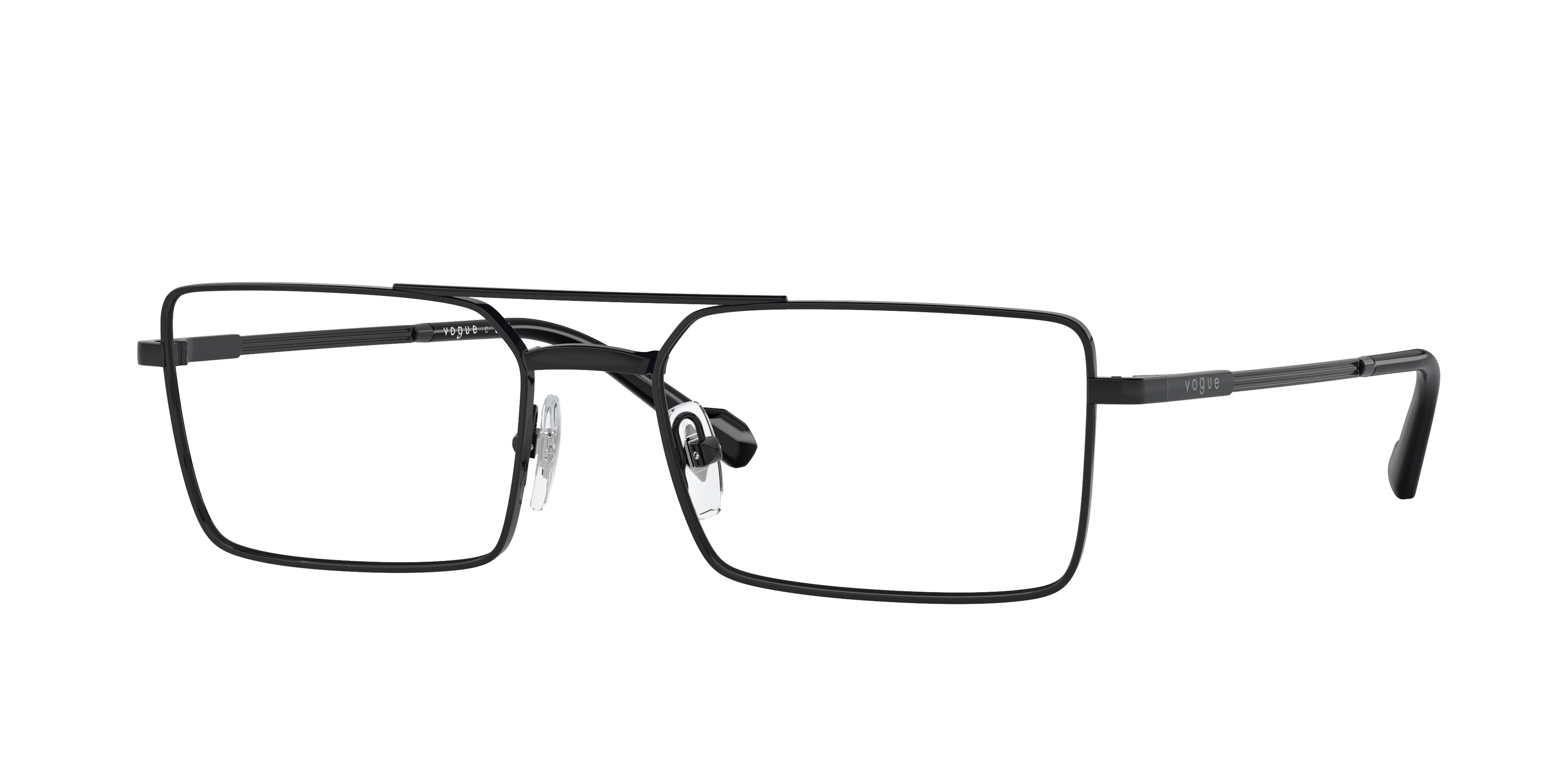 Vogue VO4310 Rectangle Eyeglasses 352-Black 55-145-18 - Color Map Black