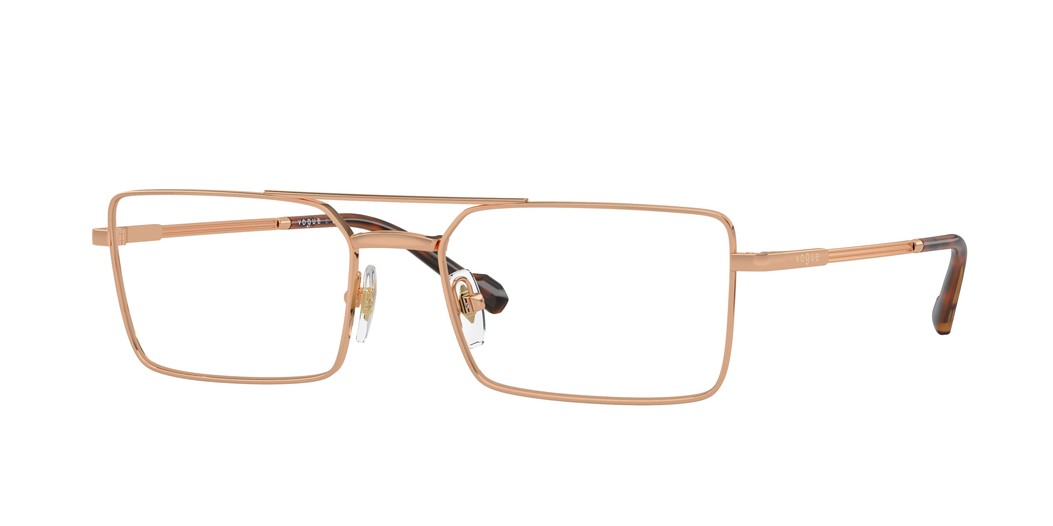 Vogue VO4310 Rectangle Eyeglasses 5152-Rose Gold 55-145-18 - Color Map Gold
