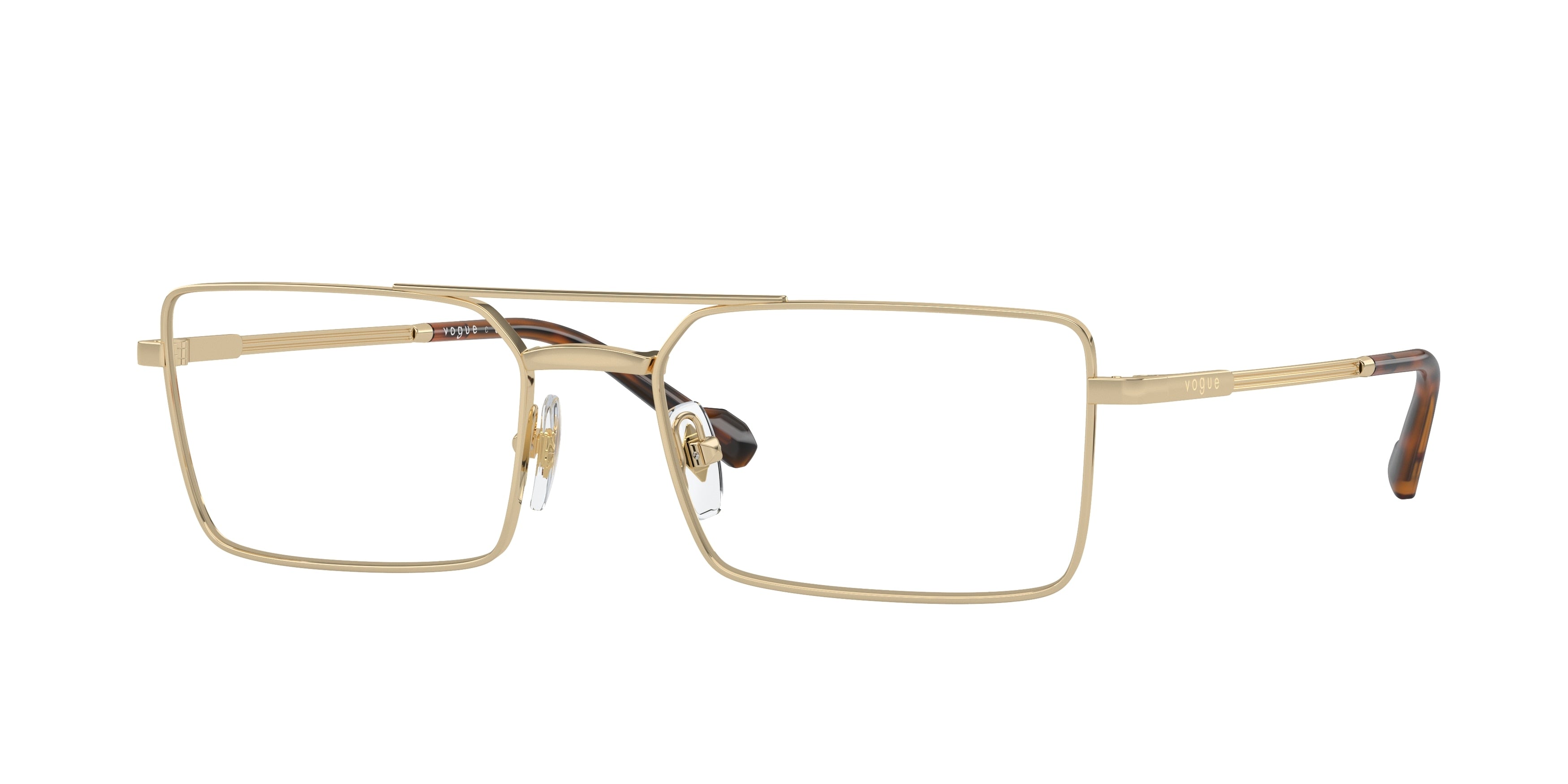 Vogue VO4310 Rectangle Eyeglasses 848-Pale Gold 55-145-18 - Color Map Gold