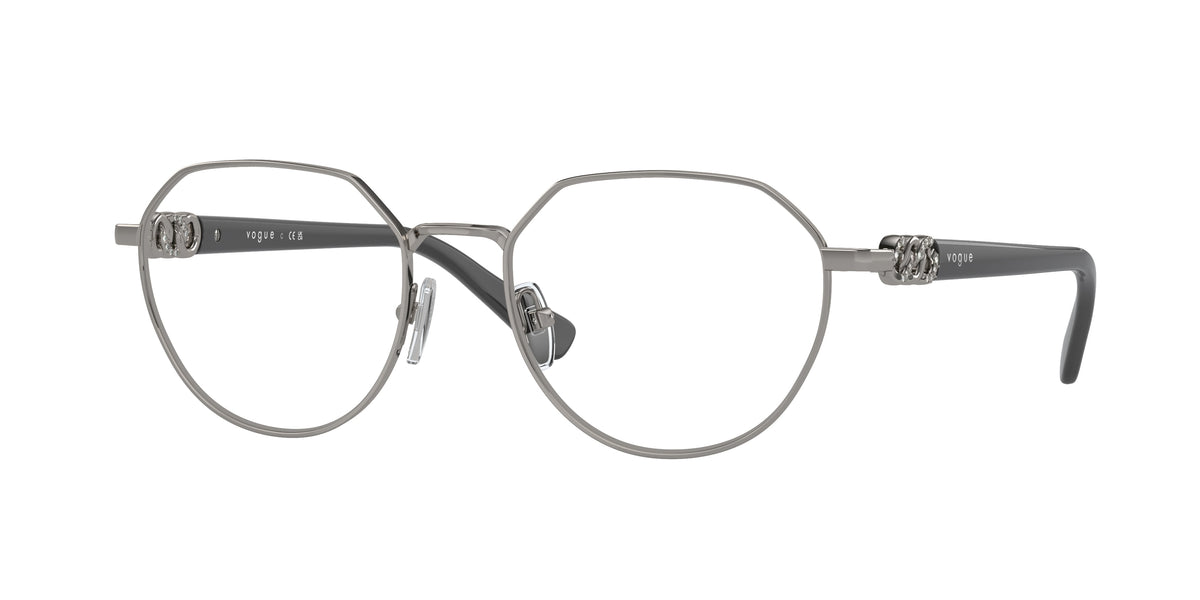 Vogue VO4311B Irregular Eyeglasses 548-Gunmetal 53-140-18 - Color Map Grey