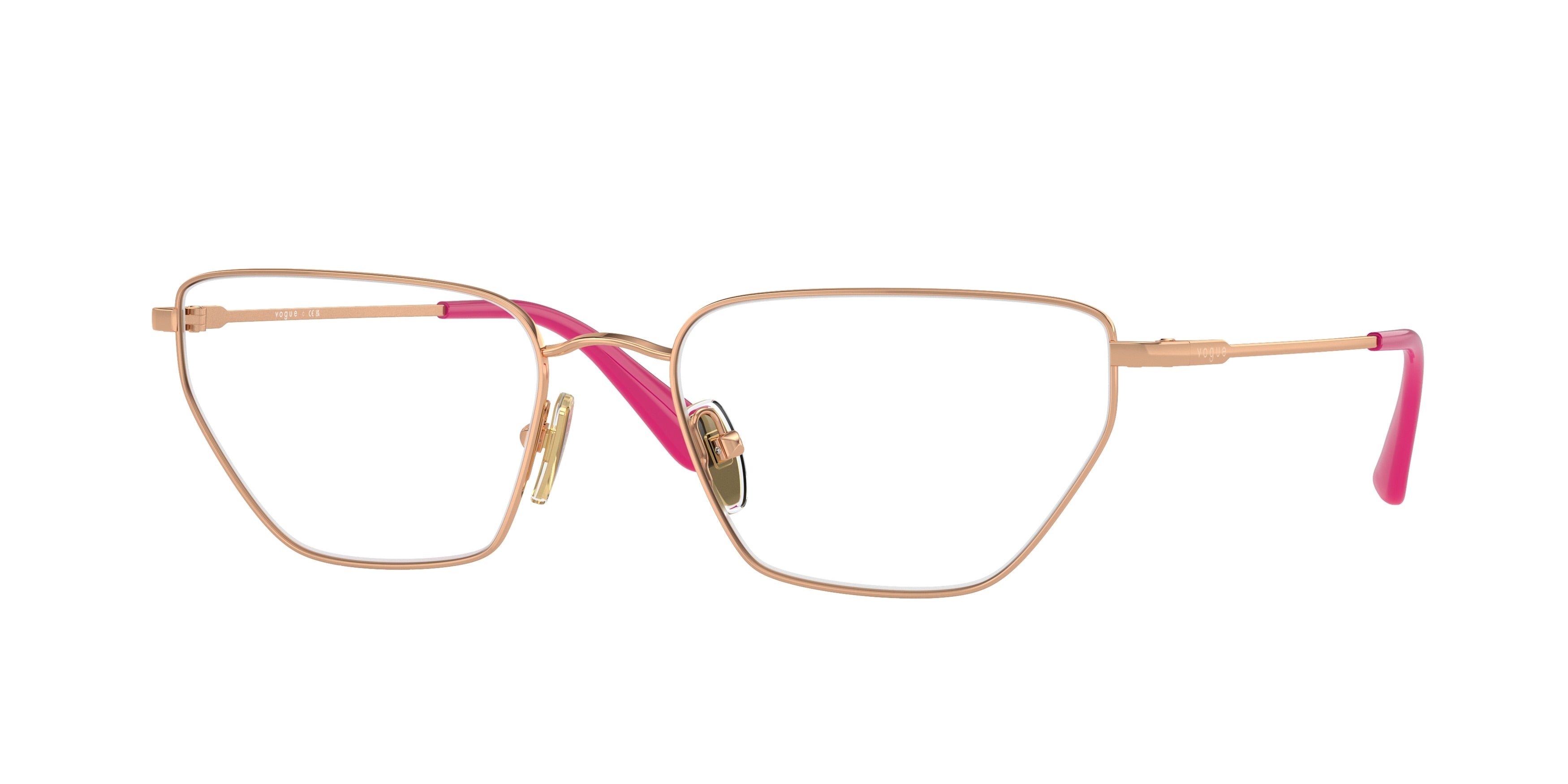 Vogue VO4317 Irregular Eyeglasses 5152-Rose Gold 56-135-18 - Color Map Gold