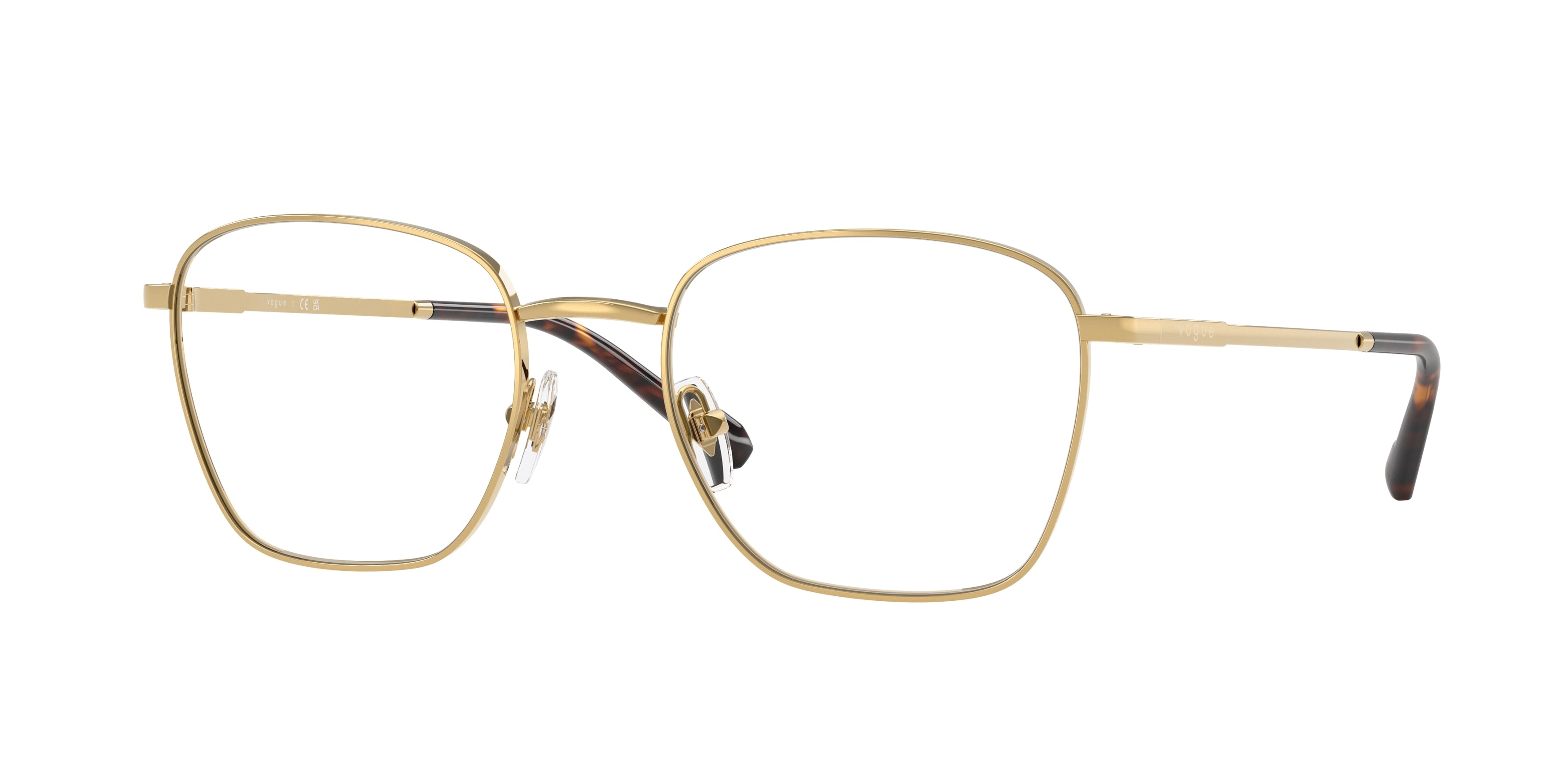Vogue VO4321 Pillow Eyeglasses 280-Gold 53-145-20 - Color Map Gold