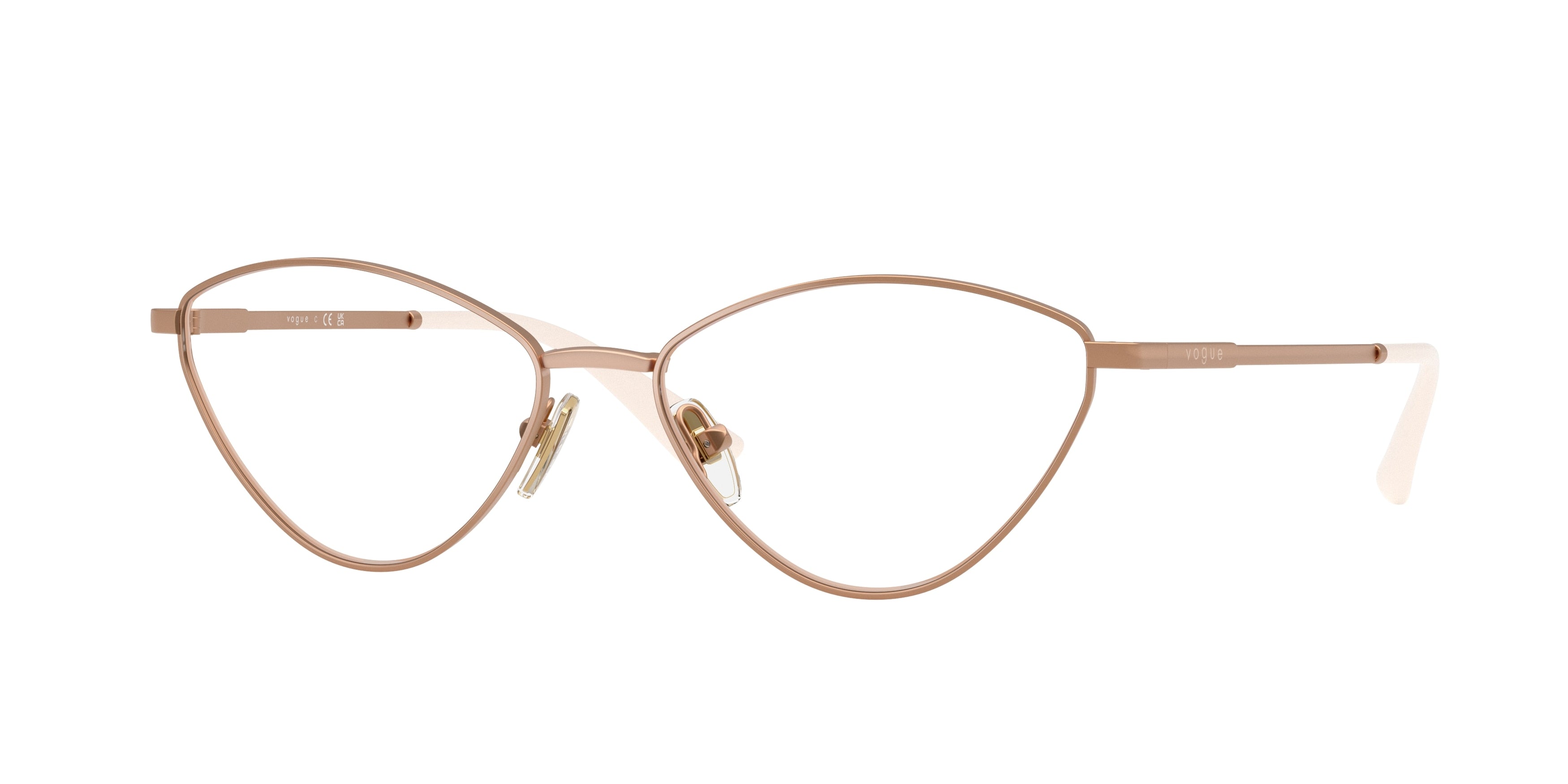 Vogue VO4325 Irregular Eyeglasses 5152-Rose Gold 55-140-16 - Color Map Gold