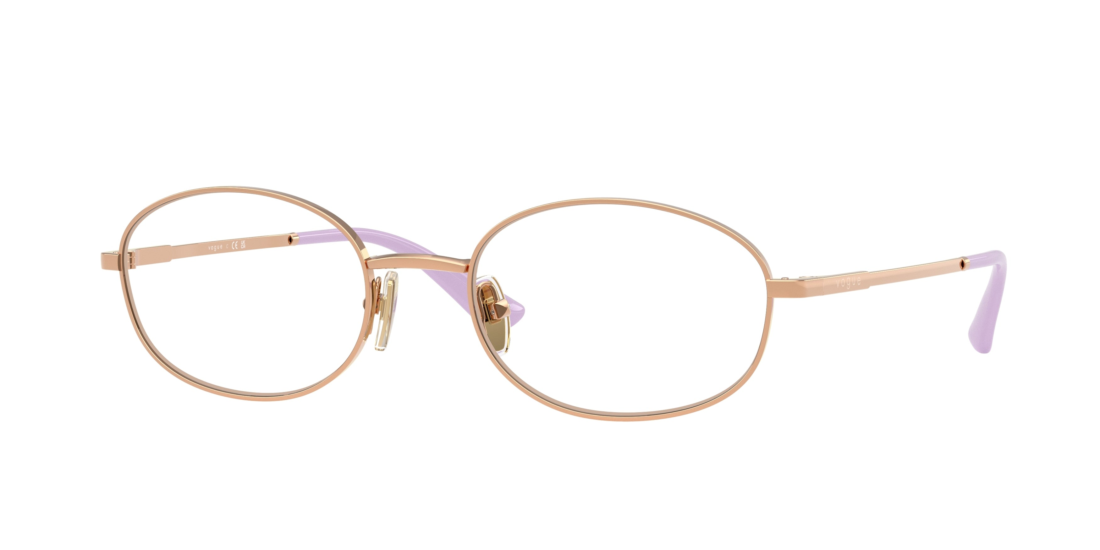 Vogue VO4326 Oval Eyeglasses 5152-Rose Gold 54-140-20 - Color Map Gold