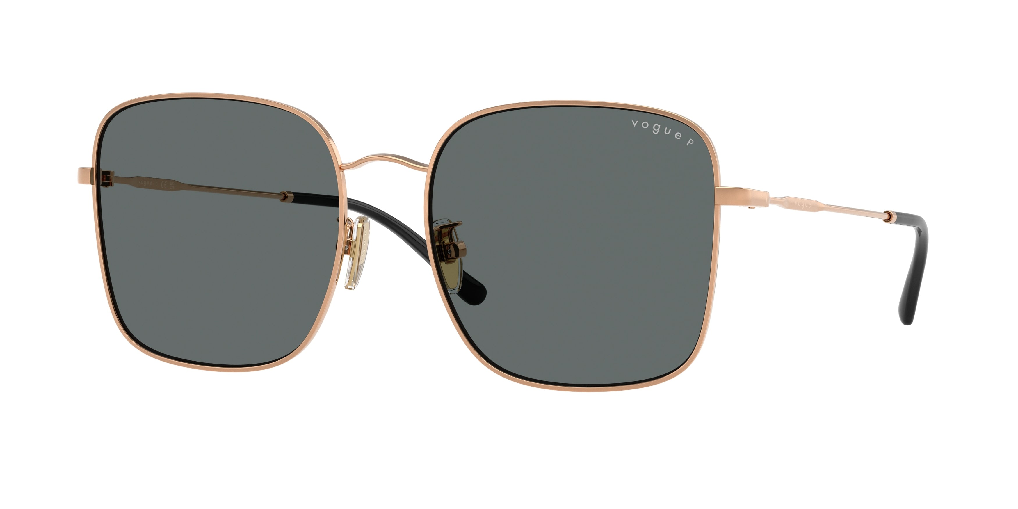 Vogue VO4327SD Square Sunglasses 515281-Rose Gold 57-145-18 - Color Map Gold