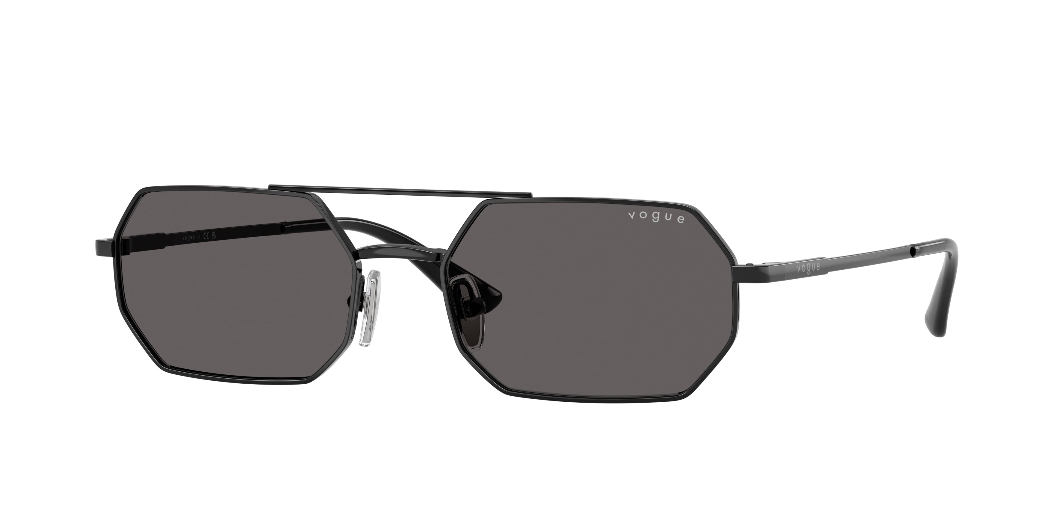 Vogue VO4329S Irregular Sunglasses 352/87-Black 55-140-18 - Color Map Black
