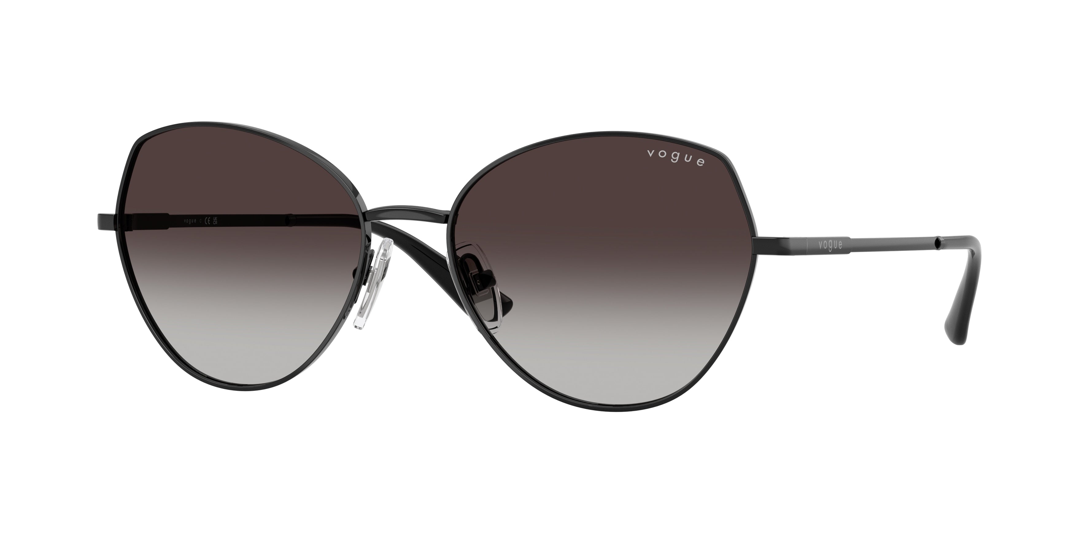 Vogue VO4330S Irregular Sunglasses 352/8G-Black 56-140-17 - Color Map Black