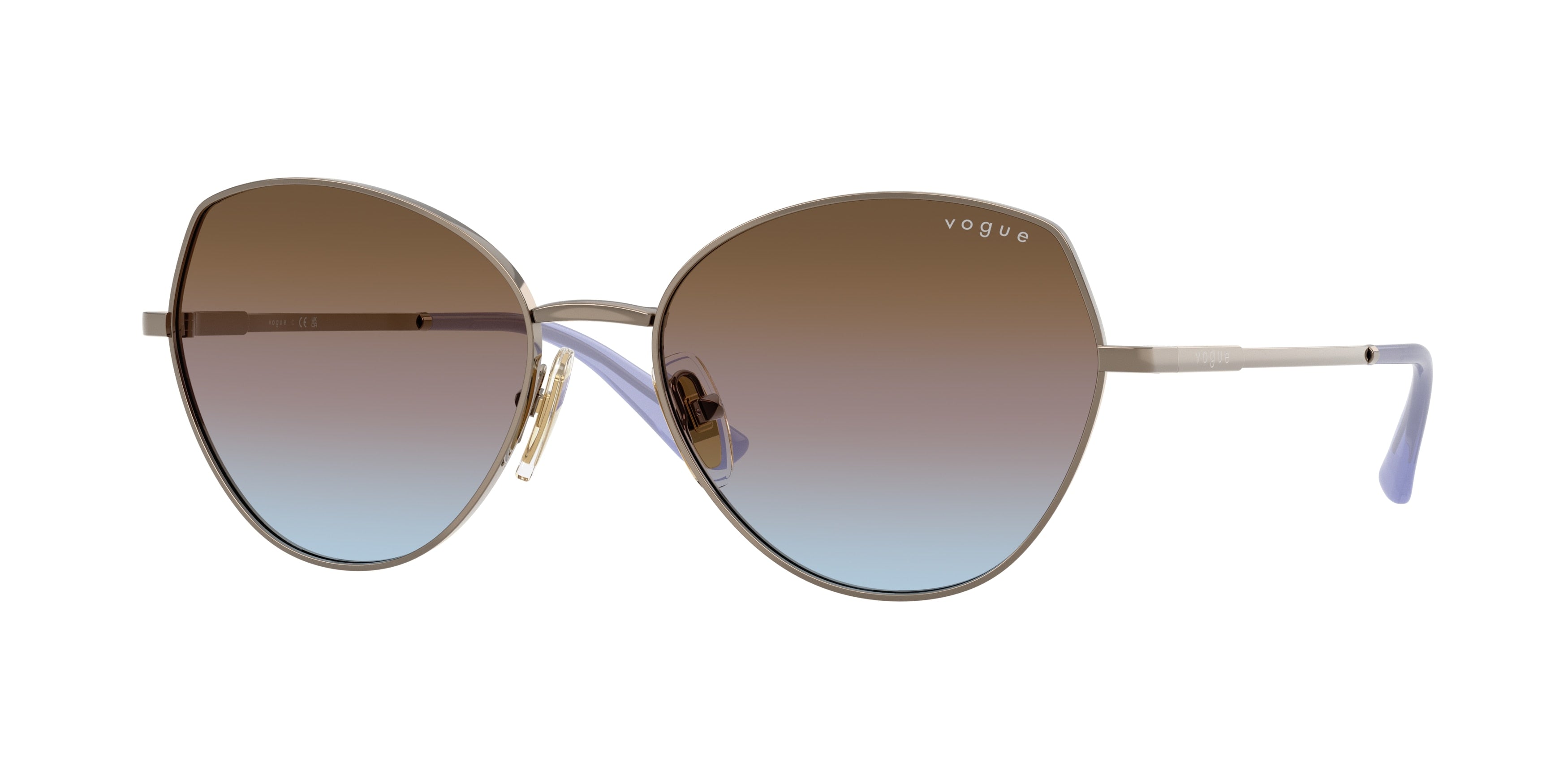 Vogue VO4330S Irregular Sunglasses 513848-Light Brown 56-140-17 - Color Map Brown