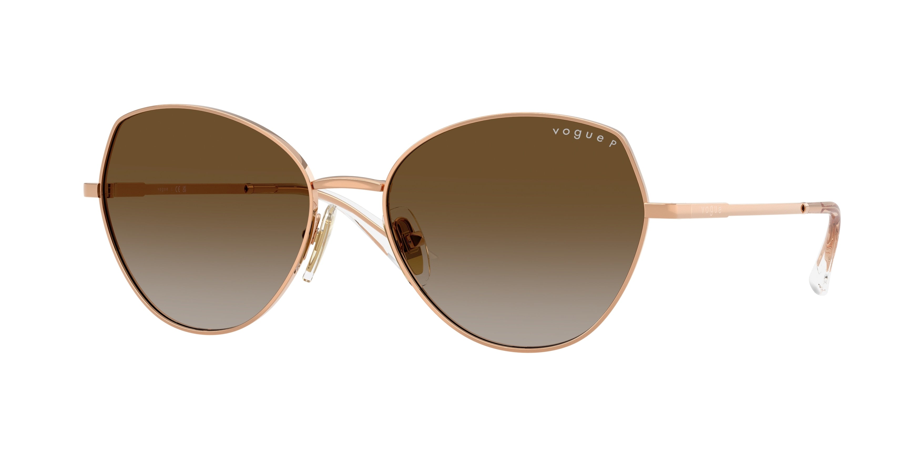 Vogue VO4330S Irregular Sunglasses 5152T5-Rose Gold 56-140-17 - Color Map Gold
