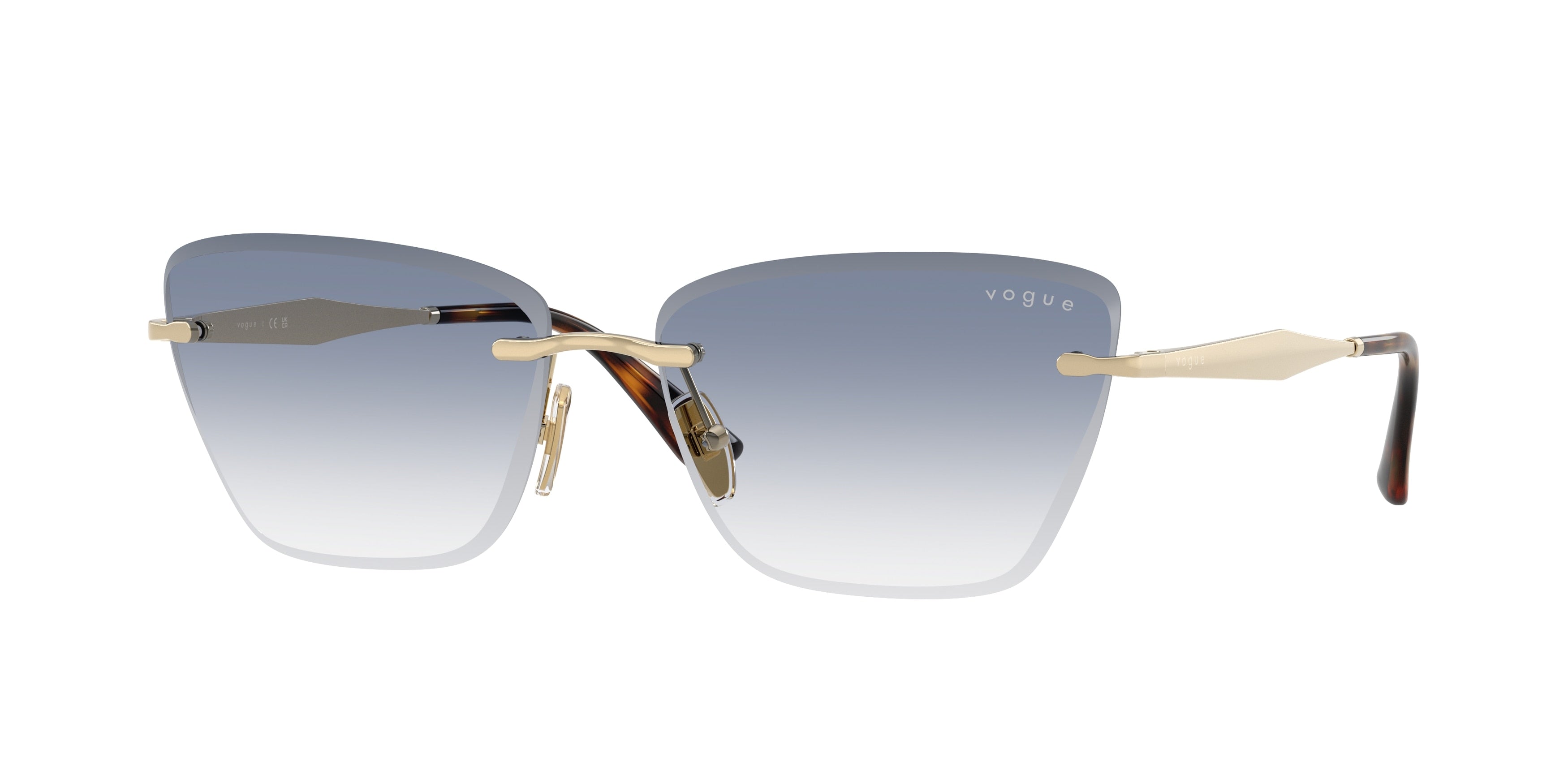 Vogue VO4332S Cat Eye Sunglasses 848/19-Pale Gold 59-140-15 - Color Map Gold