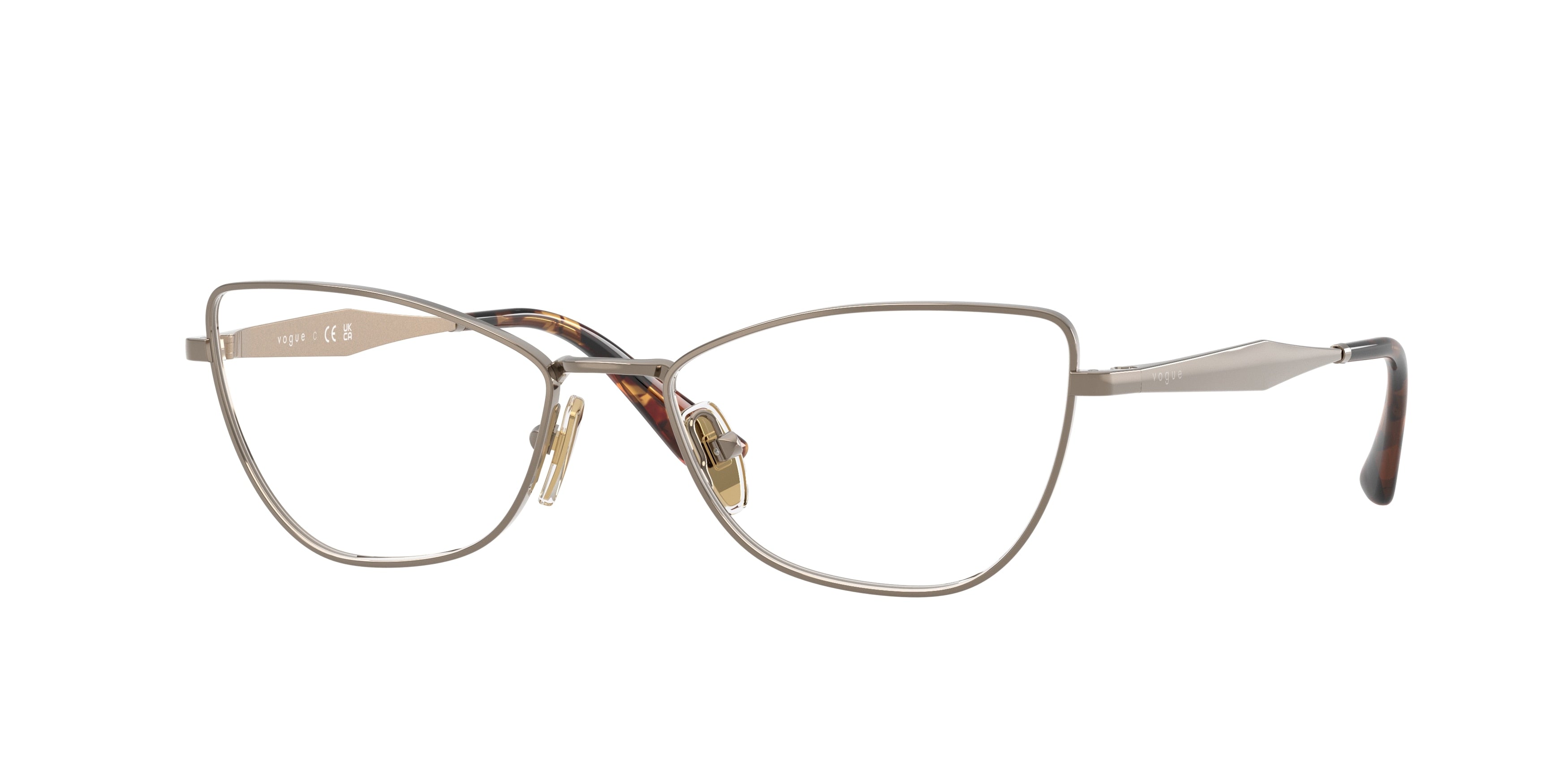 Vogue VO4333 Butterfly Eyeglasses 5138-Light Brown 54-140-16 - Color Map Brown