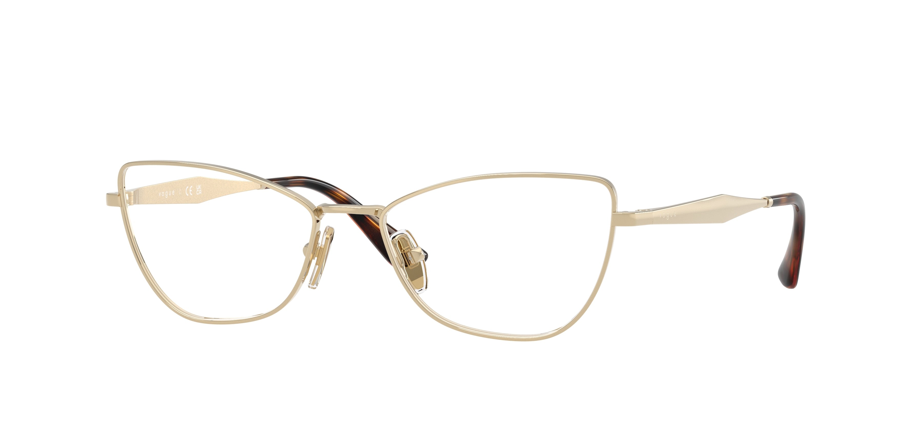 Vogue VO4333 Butterfly Eyeglasses 848-Pale Gold 54-140-16 - Color Map Gold