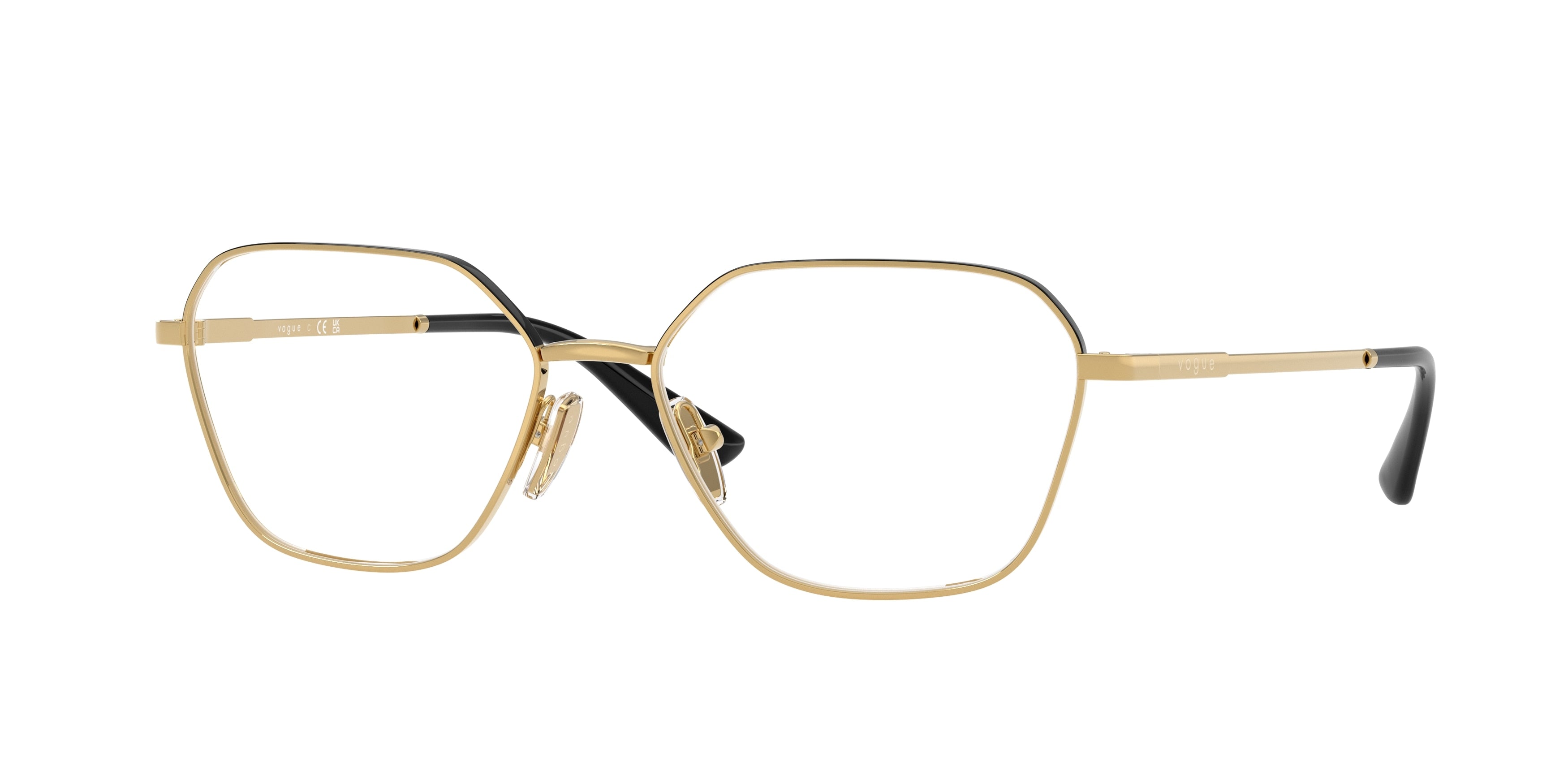 Vogue VO4334 Irregular Eyeglasses 5210-Gold/Top Black 54-140-16 - Color Map Gold