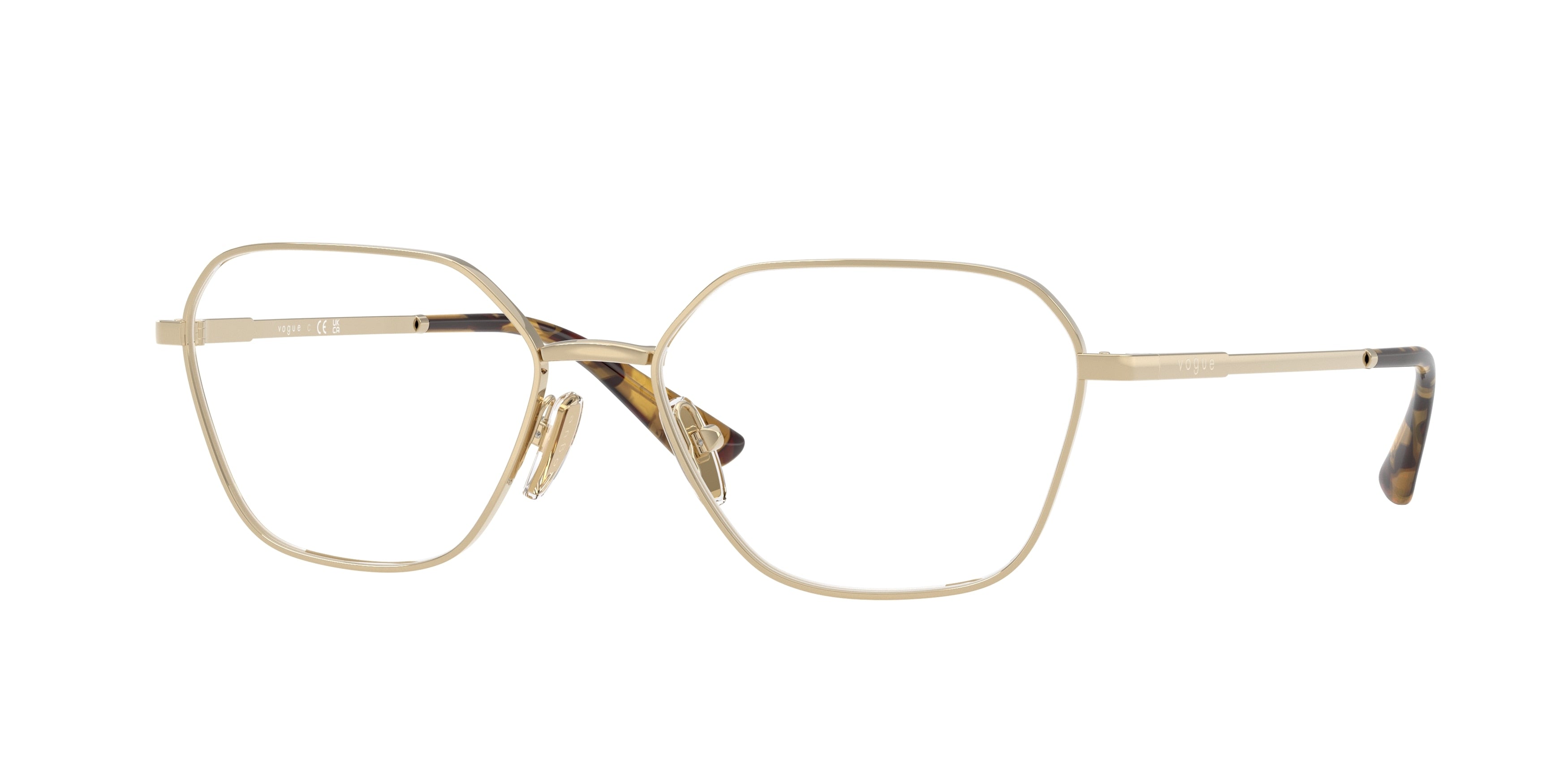 Vogue VO4334 Irregular Eyeglasses 848-Pale Gold 54-140-16 - Color Map Gold