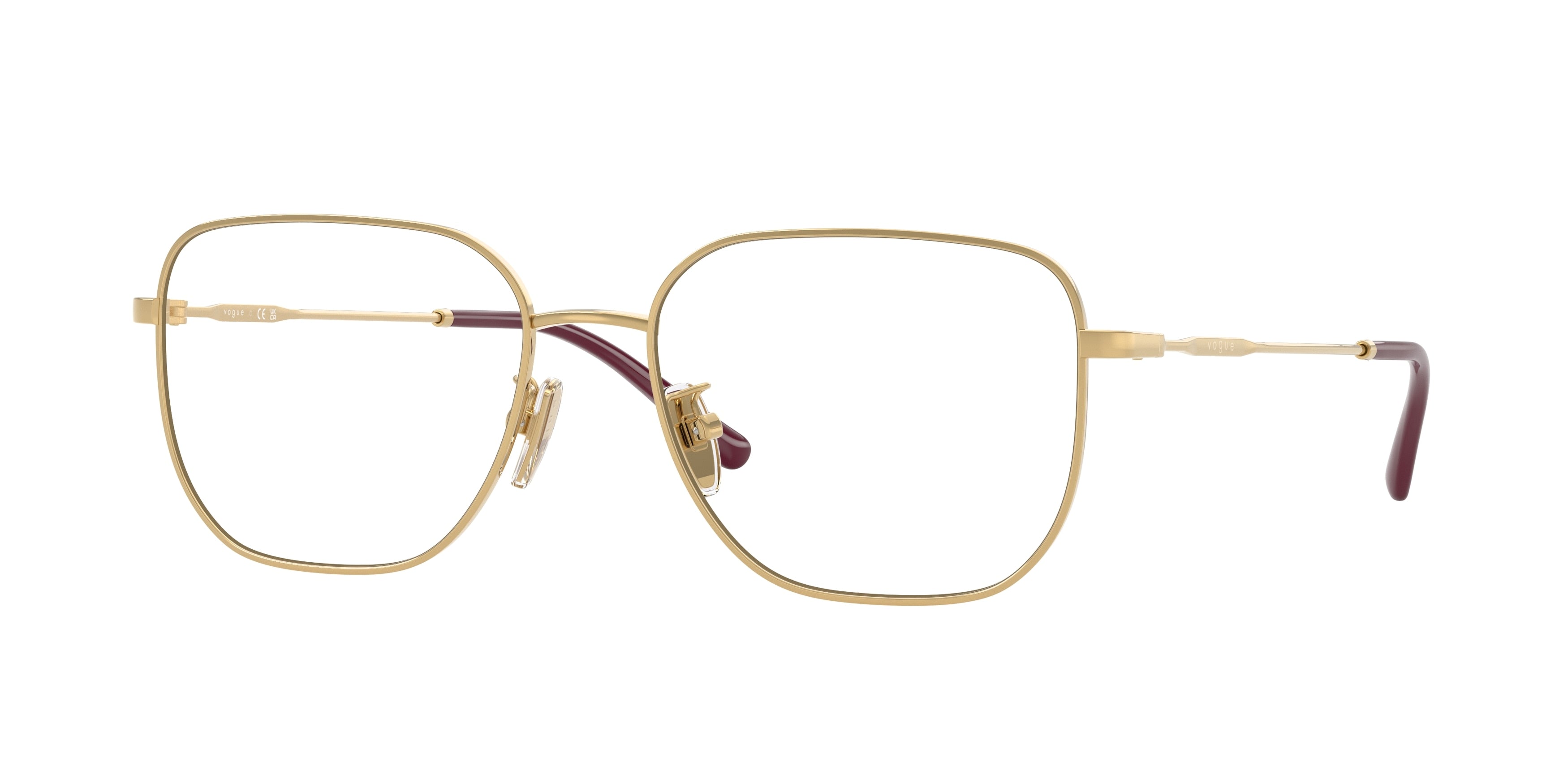 Vogue VO4335D Pillow Eyeglasses  280-Gold 55-145-17 - Color Map Gold