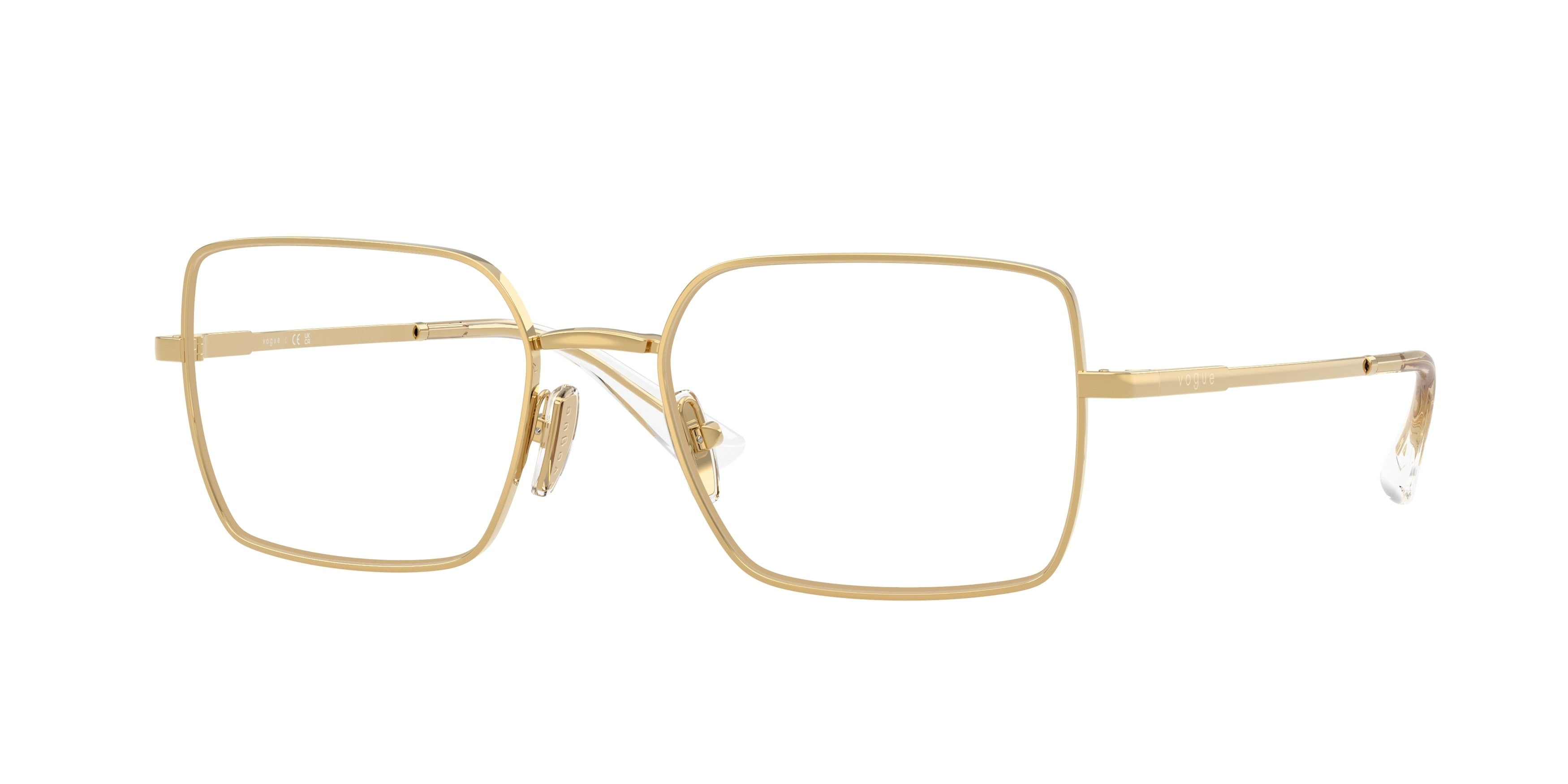 Vogue VO4340 Rectangle Eyeglasses 280-Gold 53-140-18 - Color Map Gold