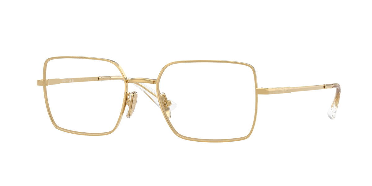 Vogue VO4340 Rectangle Eyeglasses 280-Gold 53-140-18 - Color Map Gold