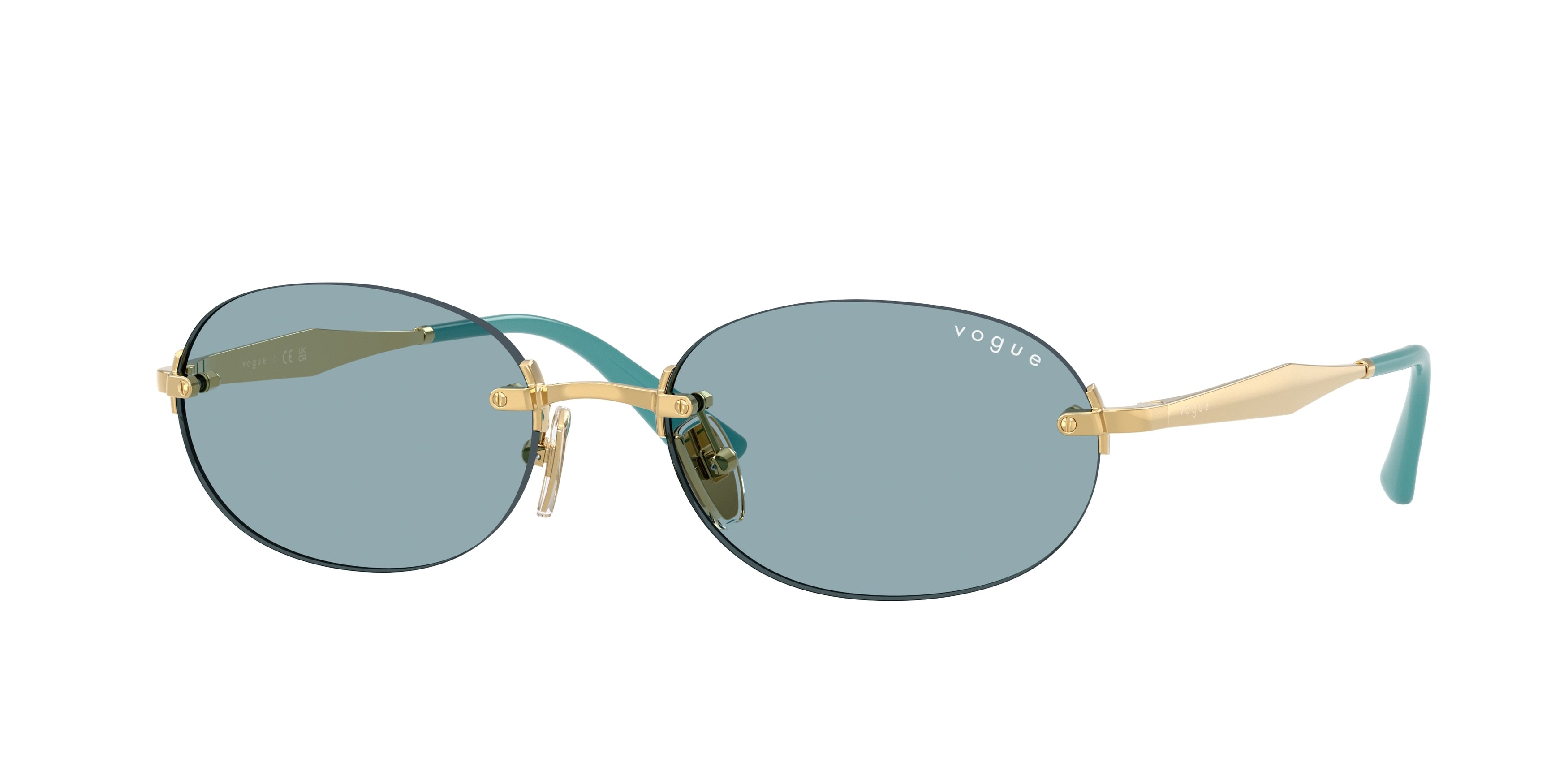 Vogue VO4342S Oval Sunglasses 280/80-Gold 55-140-18 - Color Map Gold