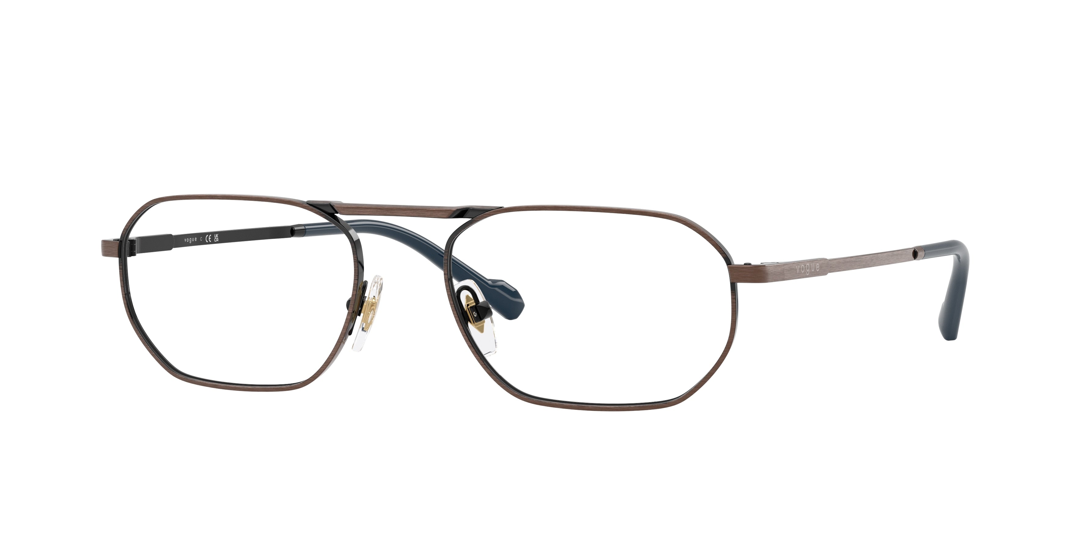 Vogue VO4347 Irregular Eyeglasses 5135-Antique Copper 55-145-18 - Color Map Brown