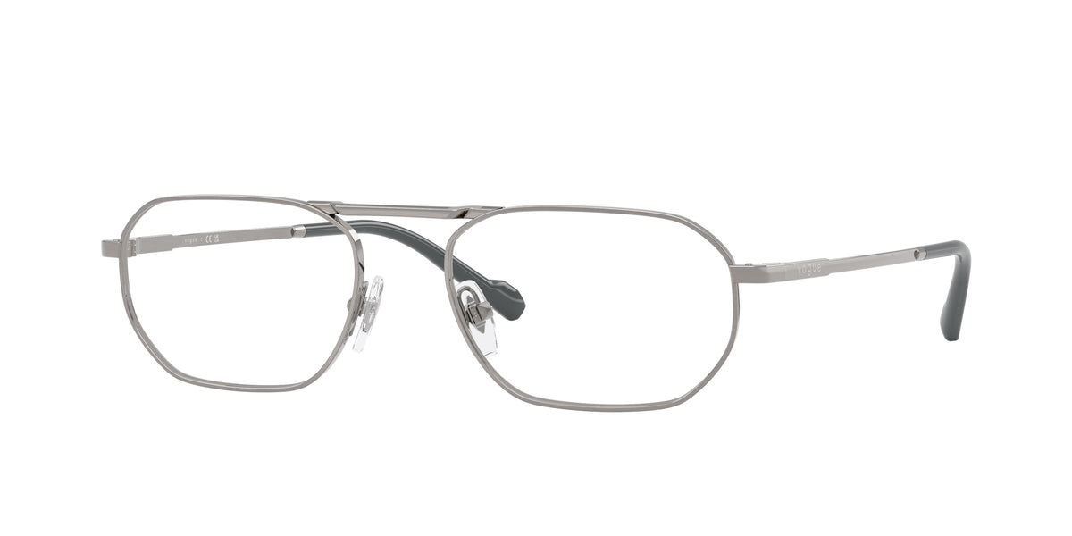 Vogue VO4347 Irregular Eyeglasses 5187-Brushed Gunmetal 55-145-18 - Color Map Grey