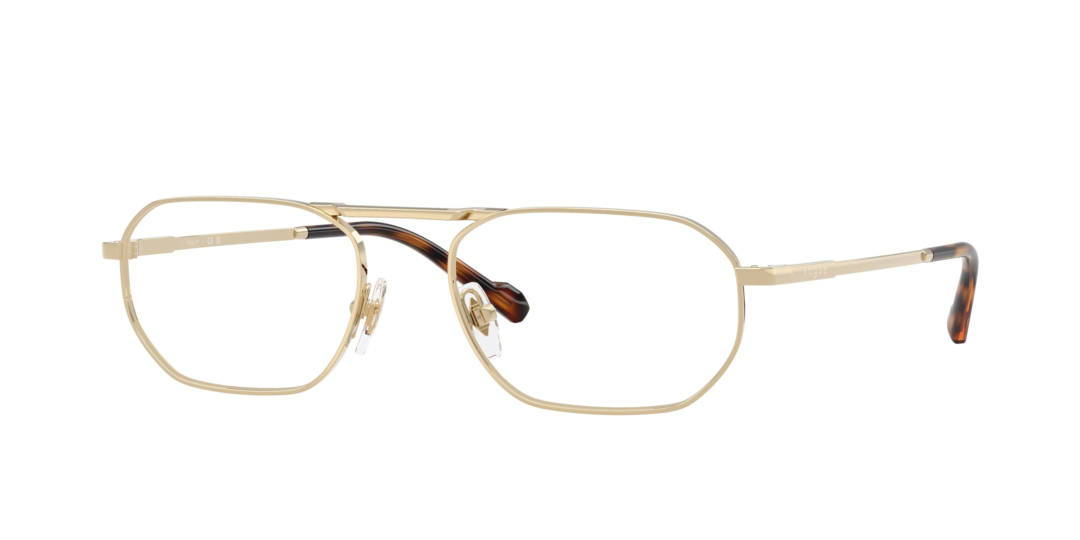 Vogue VO4347 Irregular Eyeglasses 848-Pale Gold 55-145-18 - Color Map Gold