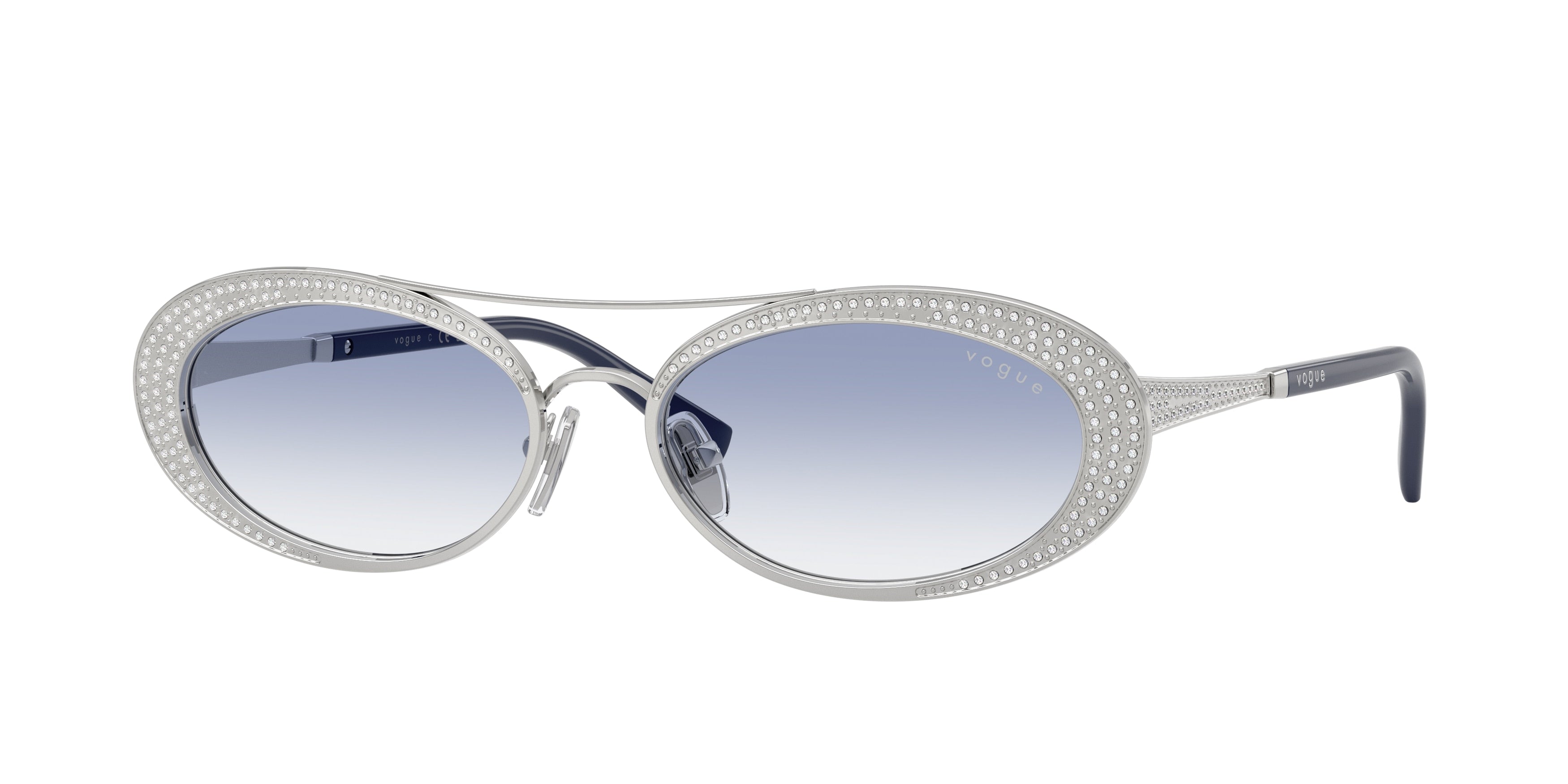 Vogue VO4348SB Oval Sunglasses 323/19-Silver 54-140-17 - Color Map Silver