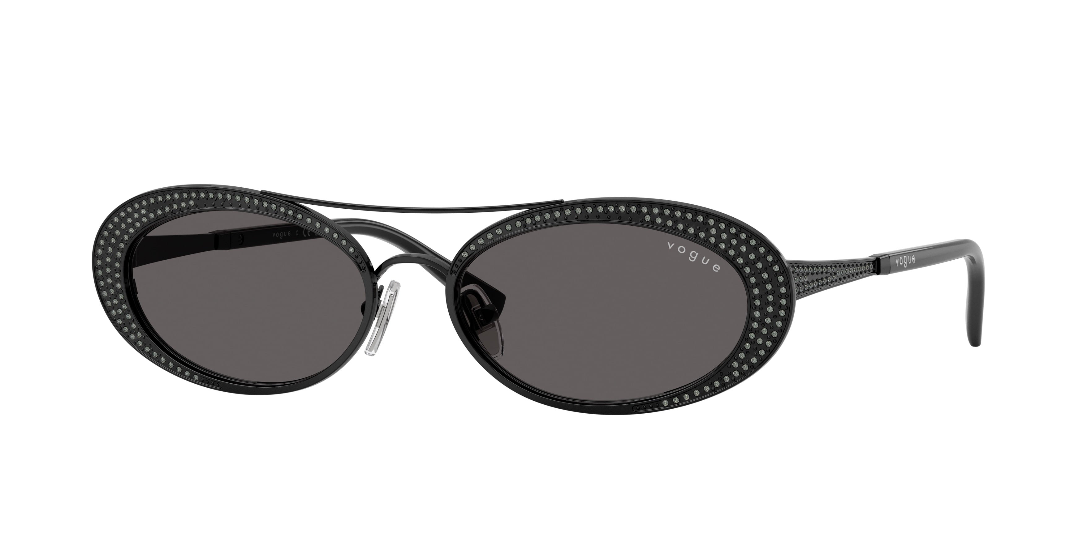 Vogue VO4348SB Oval Sunglasses 352/87-Black 54-140-17 - Color Map Black