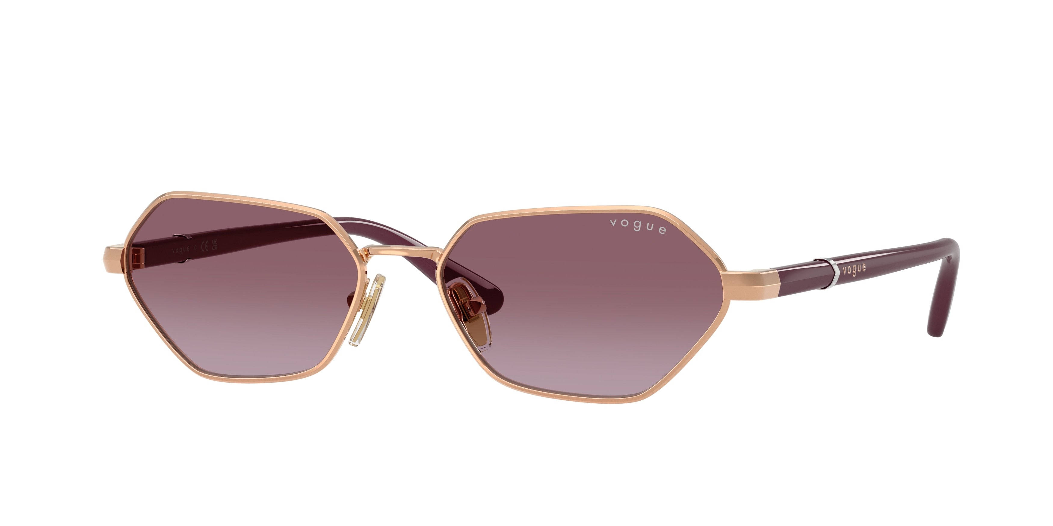 Vogue VO4349S Butterfly Sunglasses 51528H-Rose Gold 54-140-16 - Color Map Gold