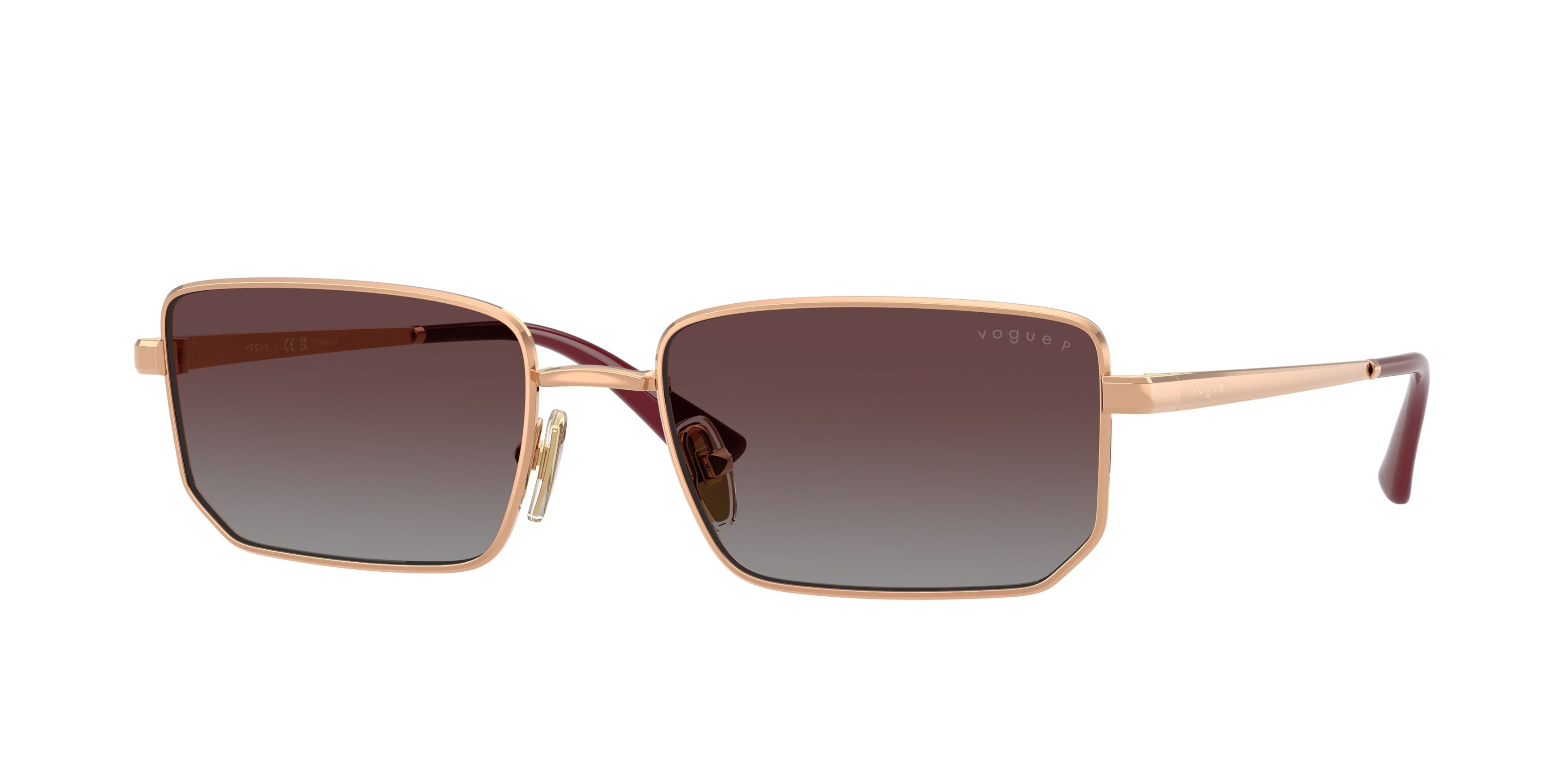Vogue VO4352S Irregular Sunglasses 515262-Rose Gold 56-140-18 - Color Map Gold