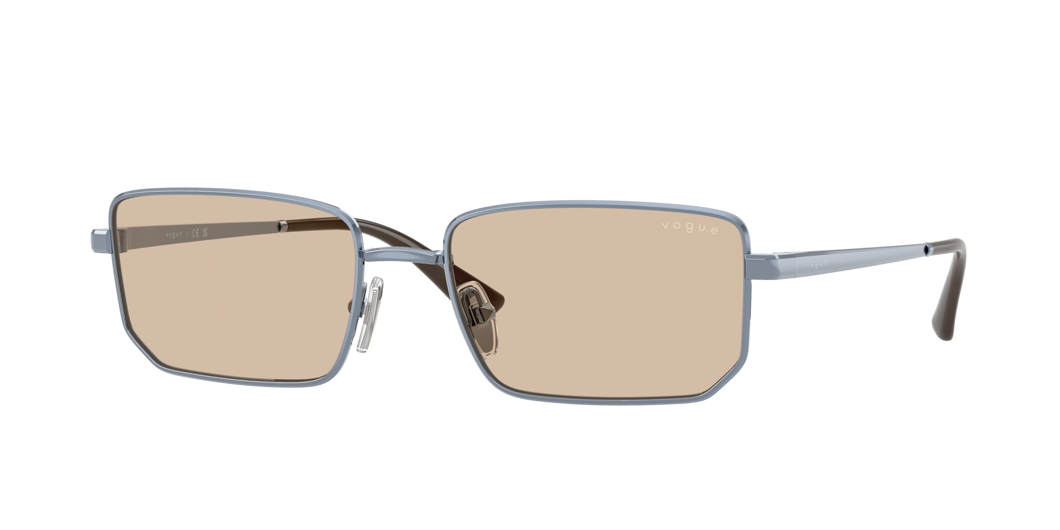 Vogue VO4352S Irregular Sunglasses 521493-Light Blue 56-140-18 - Color Map Blue