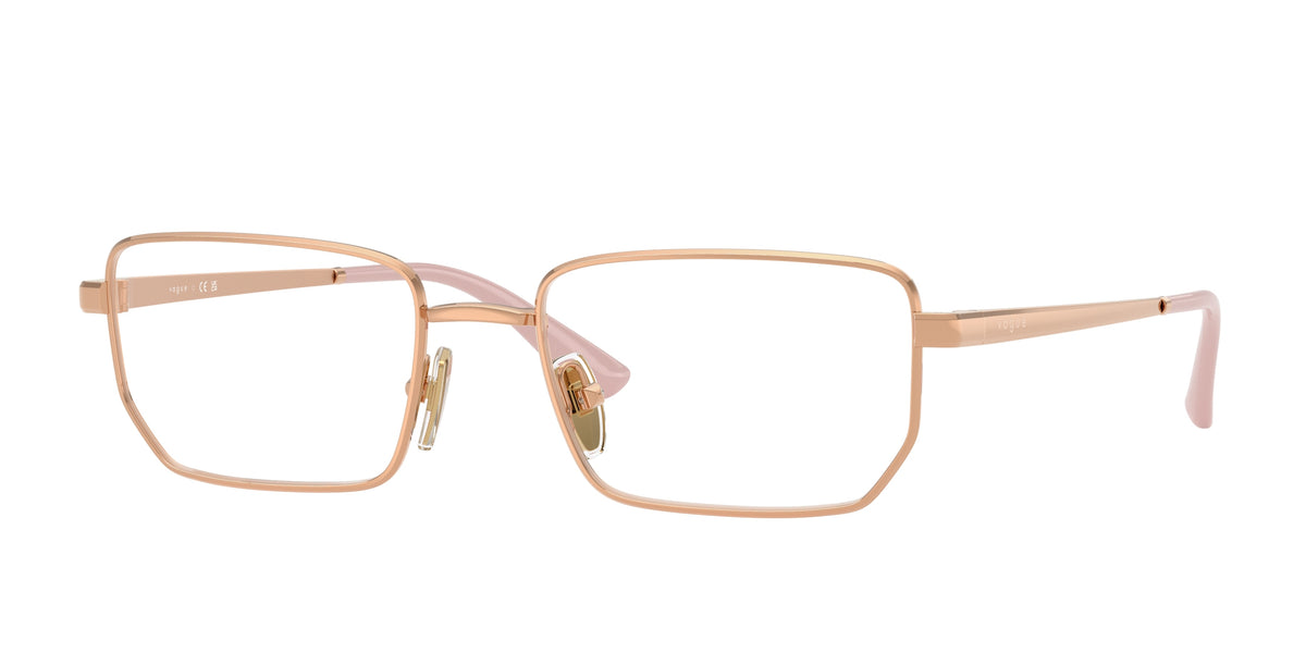 Vogue VO4354 Irregular Eyeglasses 5152-Rose Gold 54-140-18 - Color Map Gold