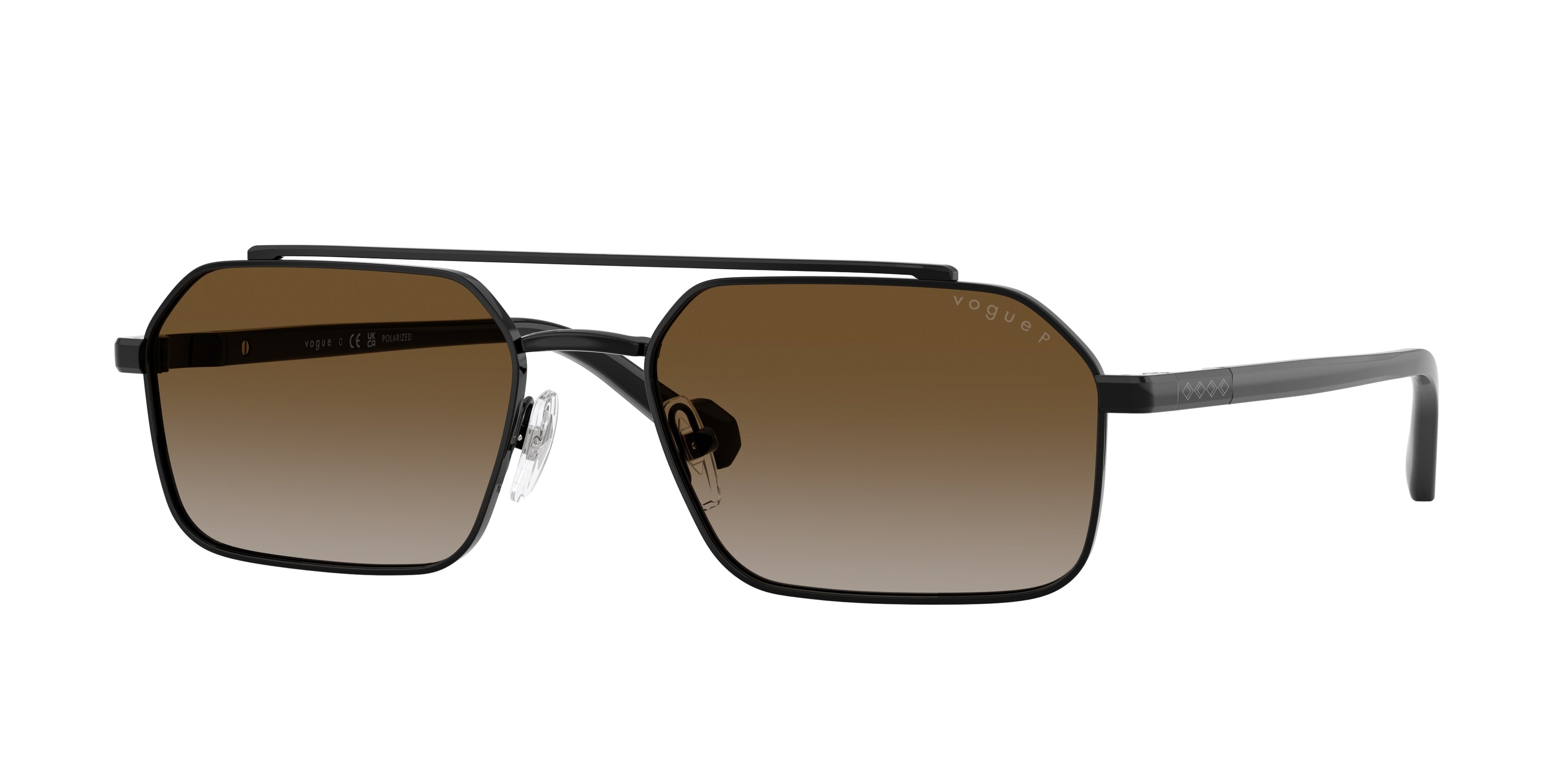 Vogue VO4356S Irregular Sunglasses 352/T5-Black 57-145-18 - Color Map Black