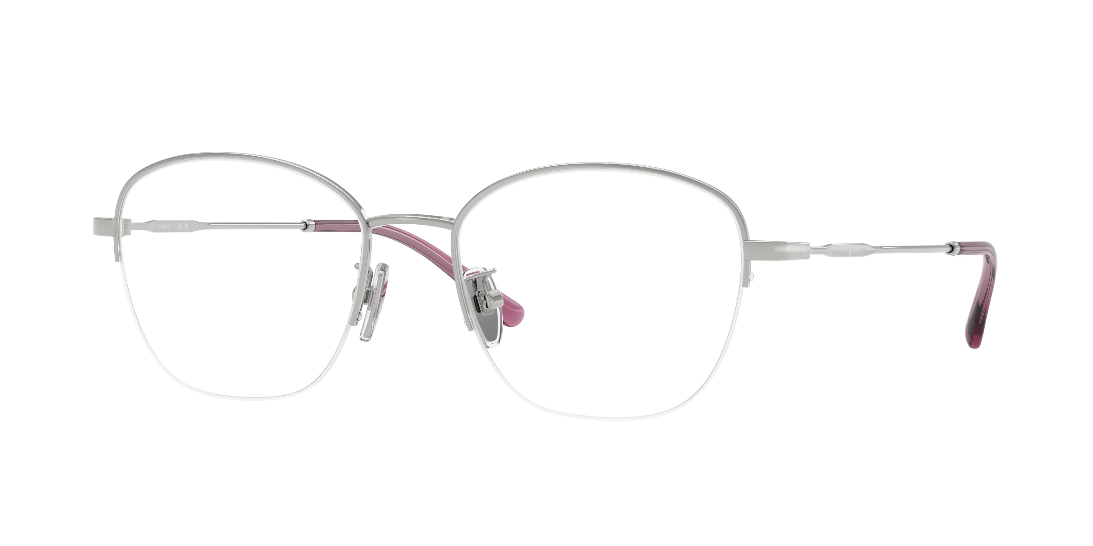 Vogue VO4357D Irregular Eyeglasses 323-Silver 53-145-18 - Color Map Silver