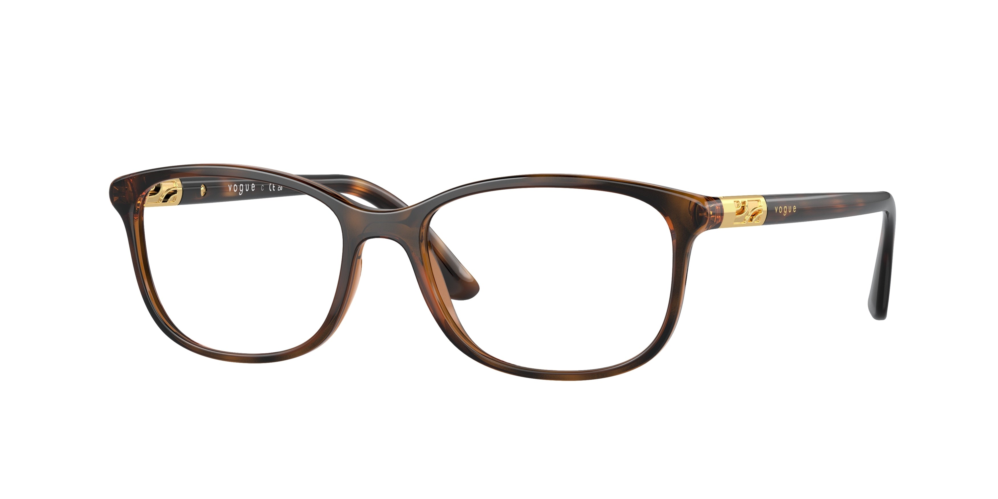 Vogue VO5163 Pillow Eyeglasses  2386-Dark Havana 53-140-16 - Color Map Brown