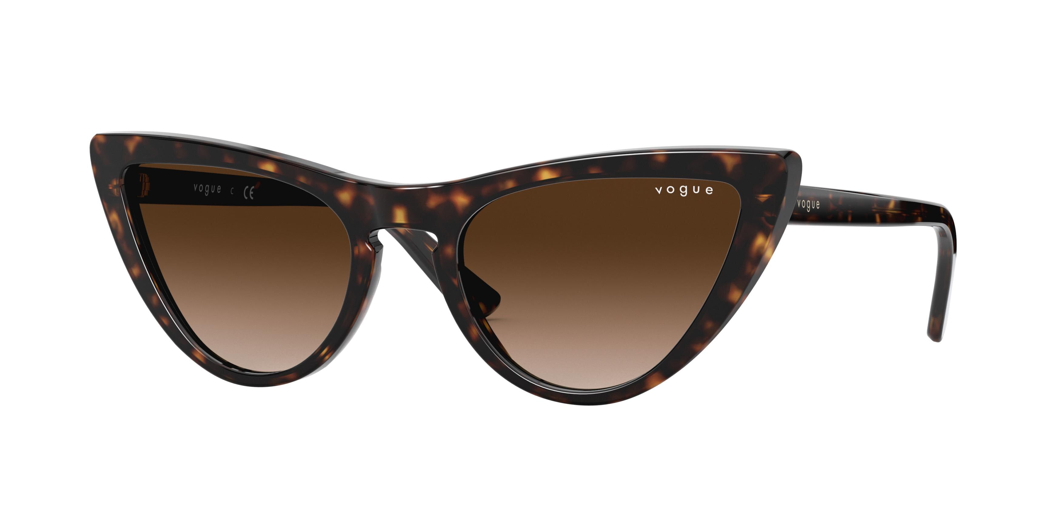 Vogue VO5211SM Cat Eye Sunglasses  W65613-Dark Havana 54-140-20 - Color Map Brown