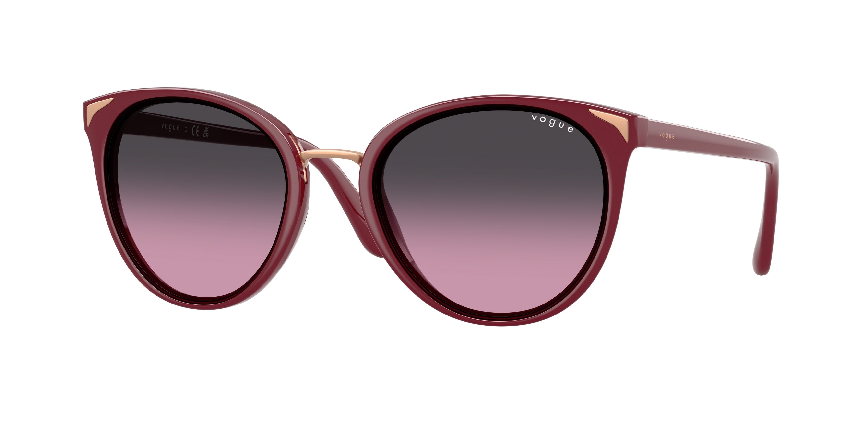 Vogue VO5230S Butterfly Sunglasses 287590-Full Cherry 54-140-21 - Color Map Red