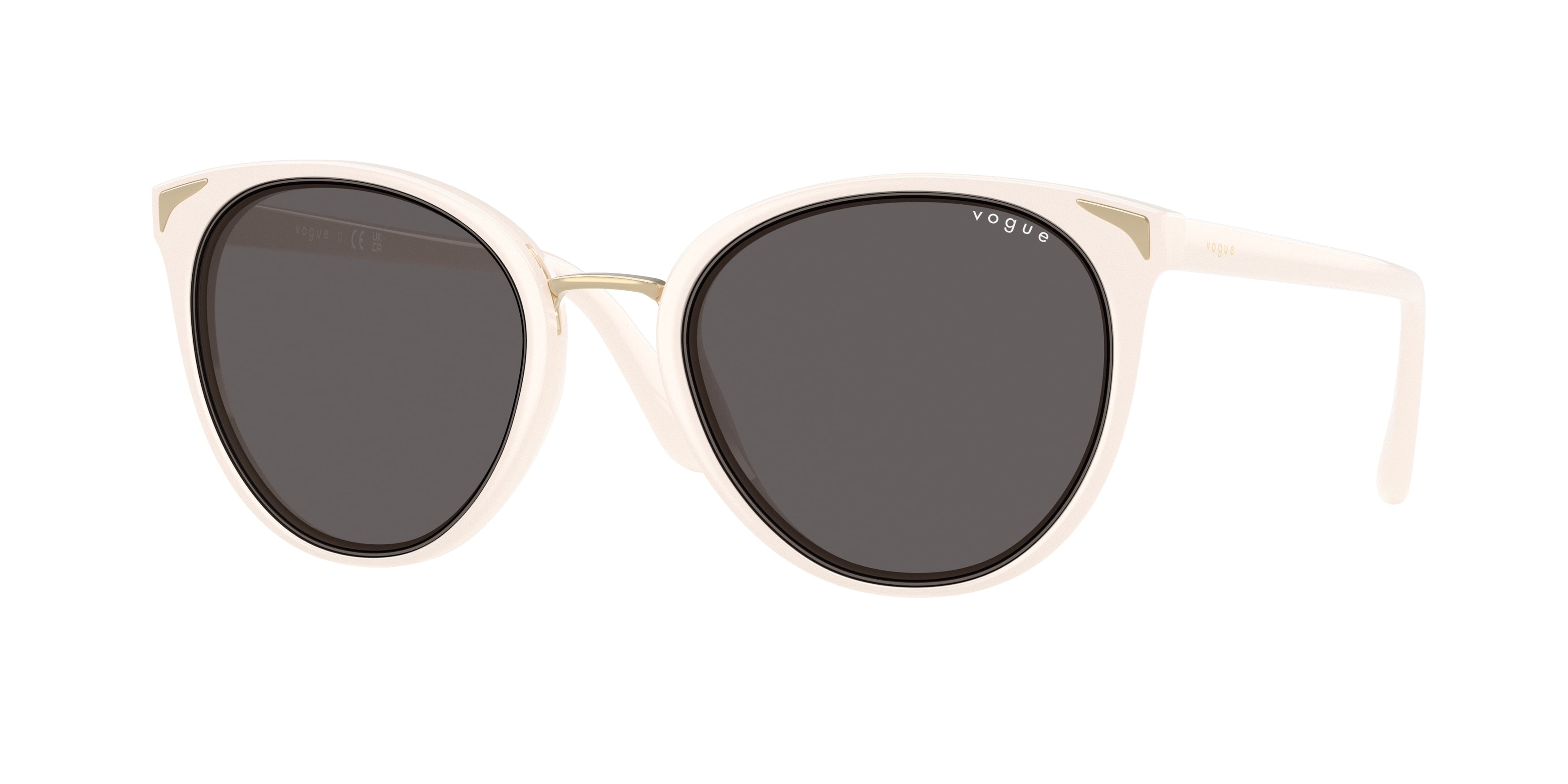 Vogue VO5230S Butterfly Sunglasses 312487-Full Ivory 54-140-21 - Color Map White