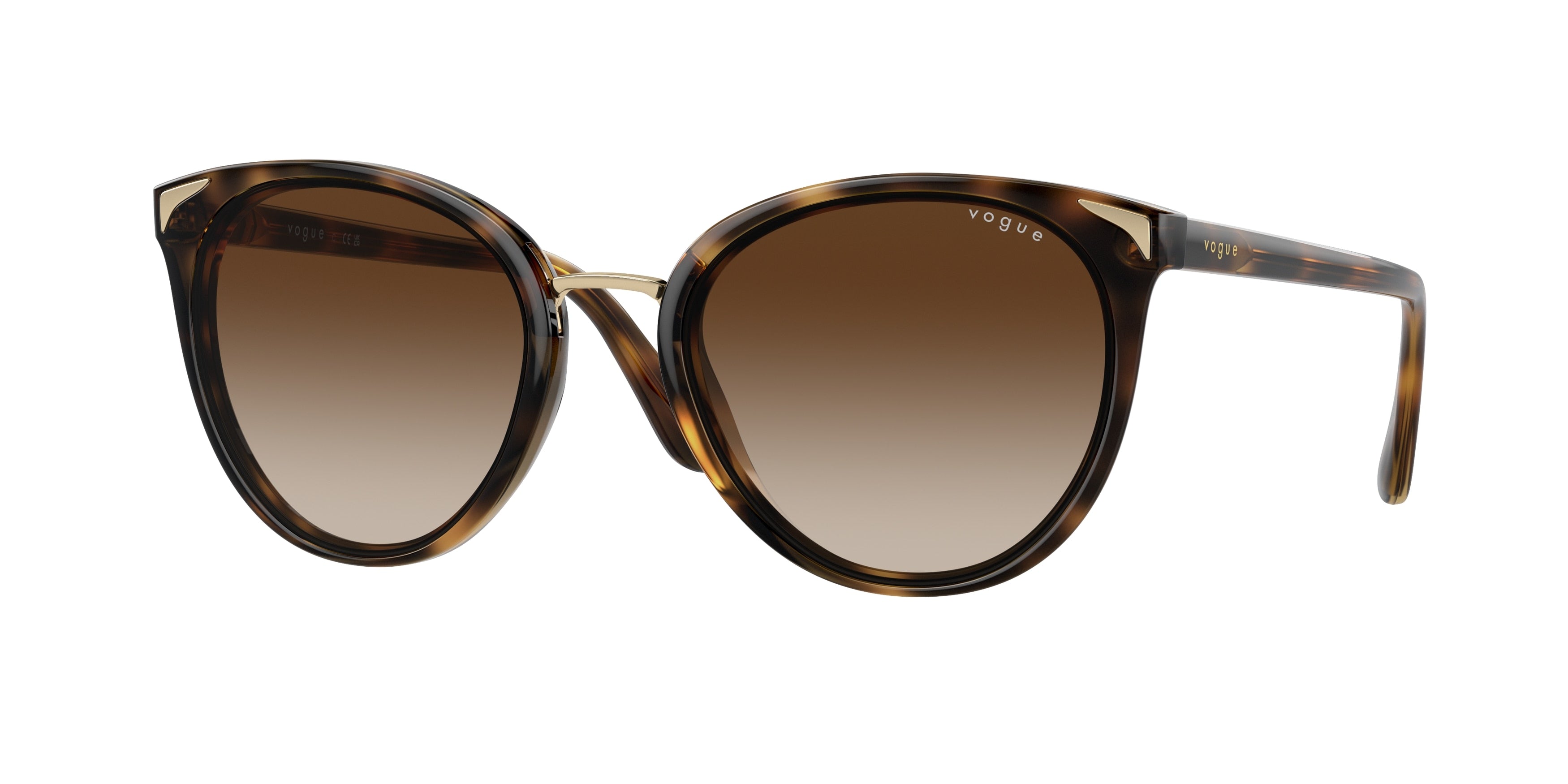 Vogue VO5230S Butterfly Sunglasses W65613-Dark Havana 54-140-21 - Color Map Brown