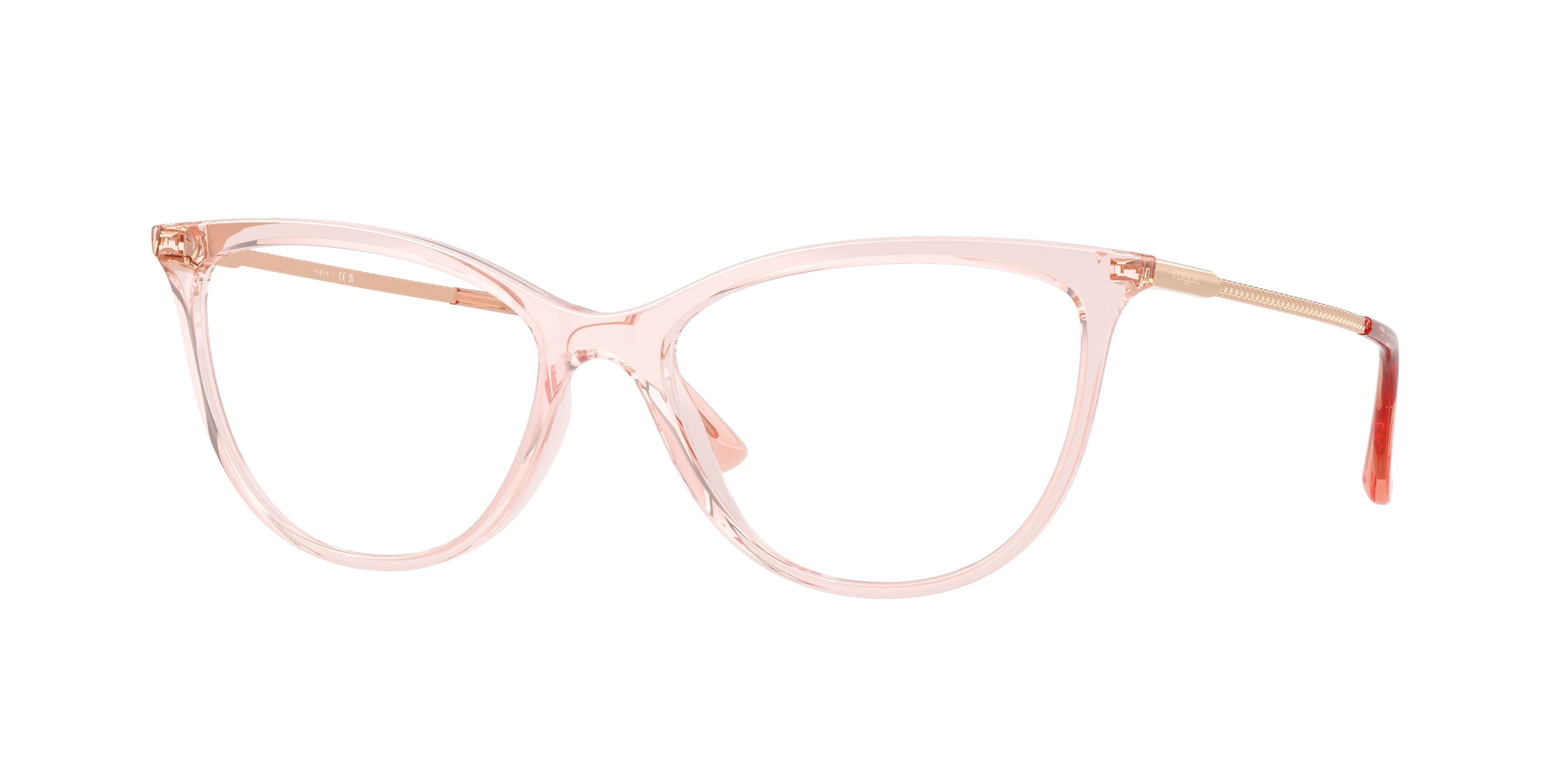 Vogue VO5239 Cat Eye Eyeglasses 2939-Transparent Pink 52-140-16 - Color Map Pink