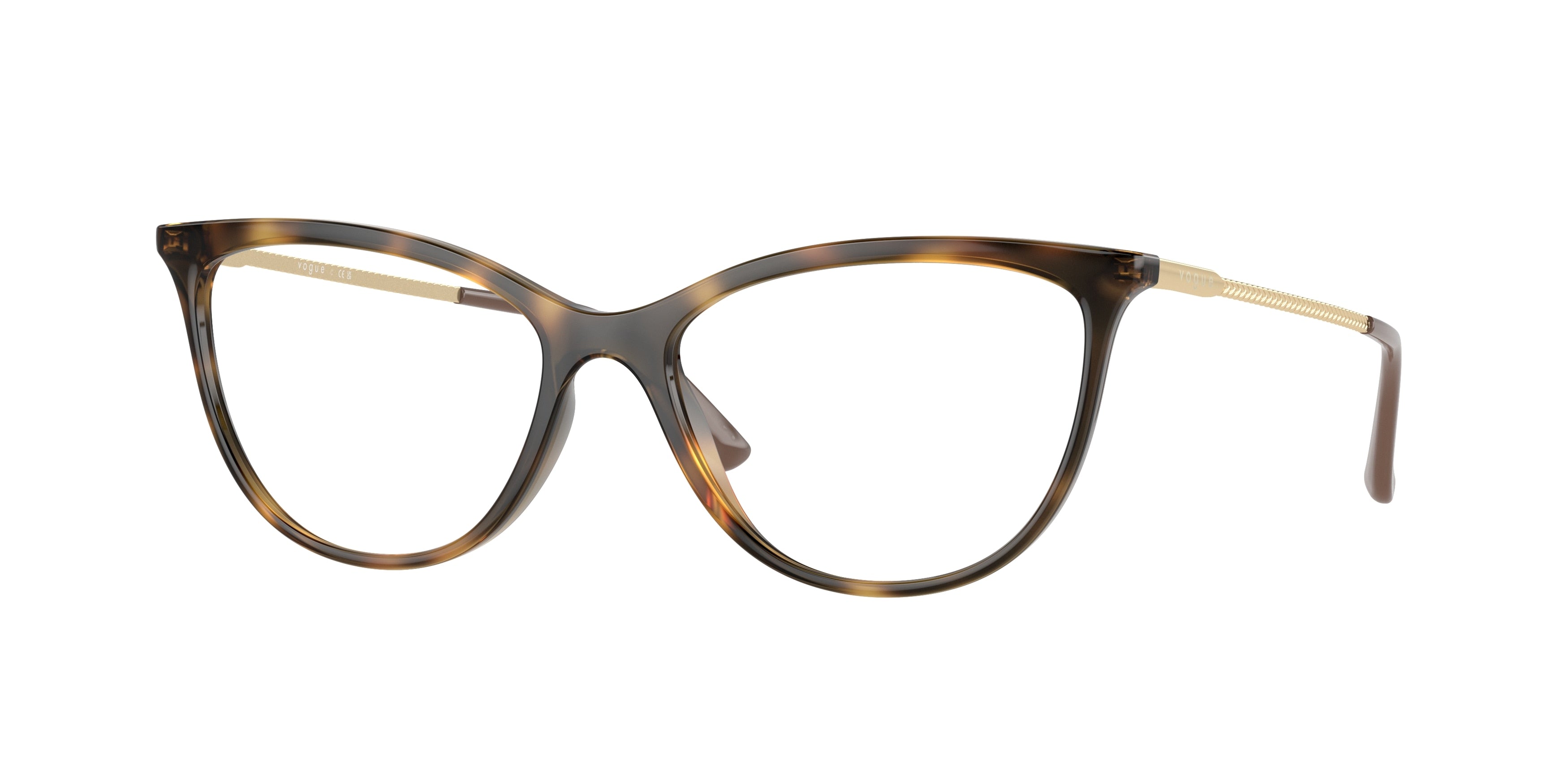 Vogue VO5239 Cat Eye Eyeglasses W656-Dark Havana 54-140-16 - Color Map Brown