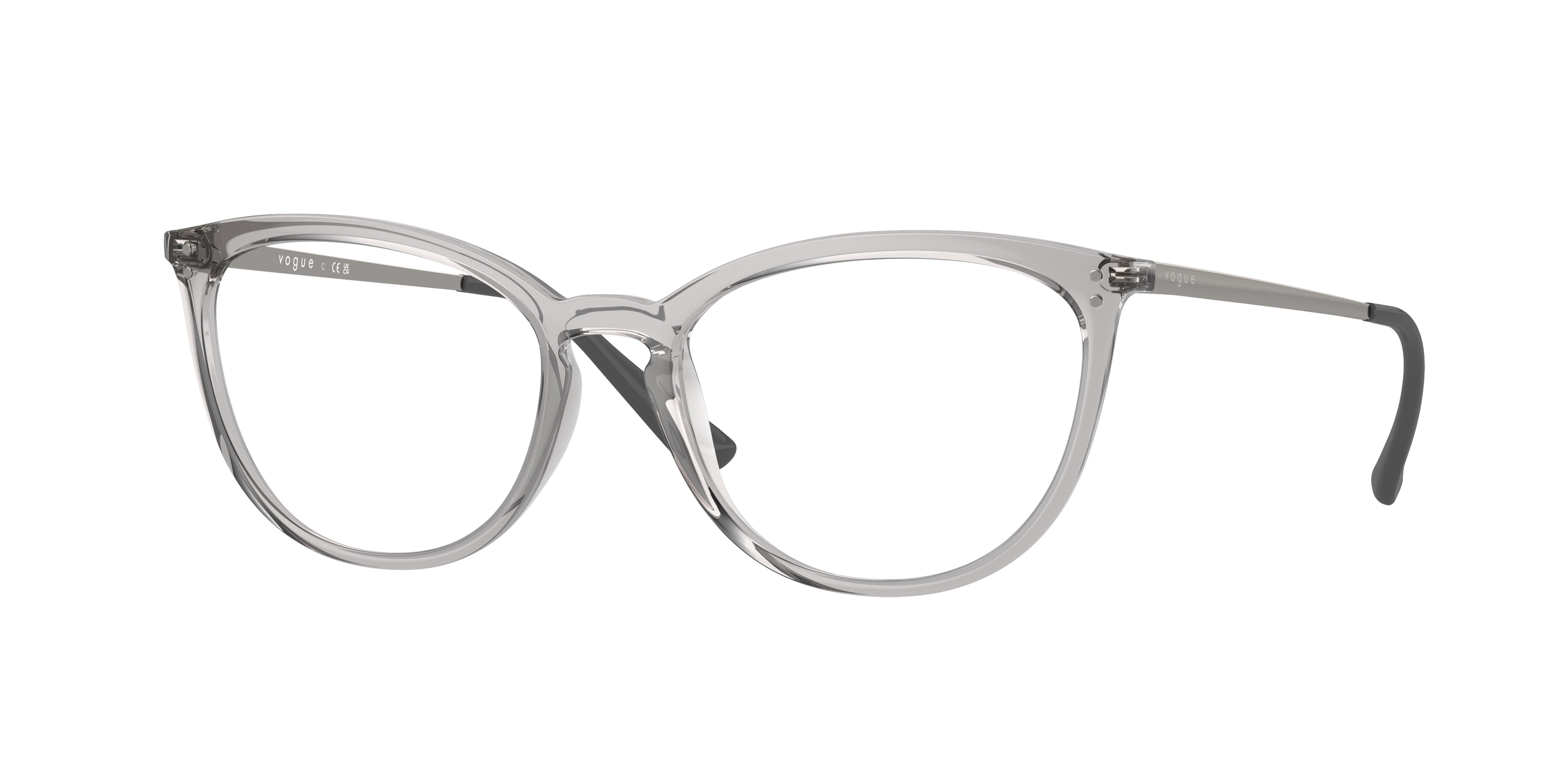 Vogue VO5276 Cat Eye Eyeglasses 2726-Transparent Grey 53-140-17 - Color Map Grey