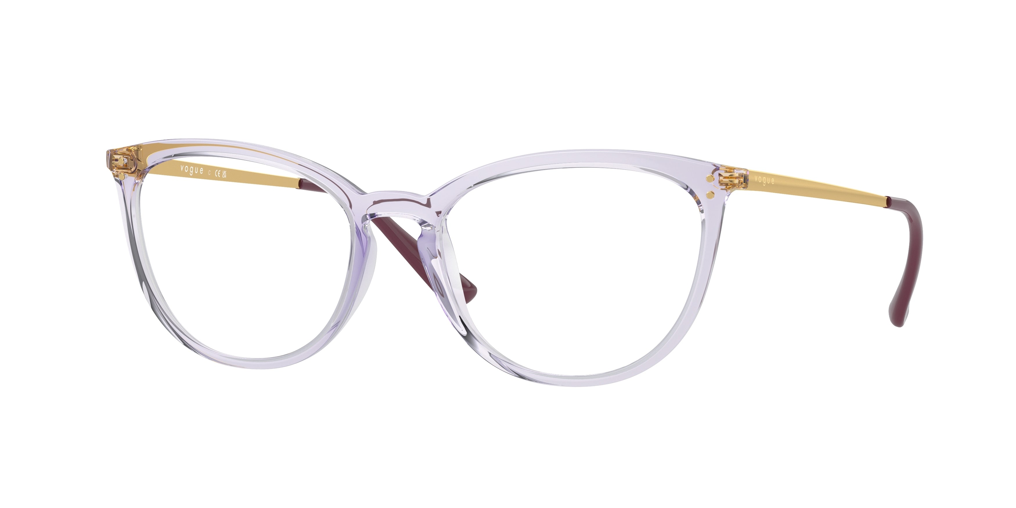 Vogue VO5276 Cat Eye Eyeglasses 2745-Transparent Violet 53-140-17 - Color Map Violet